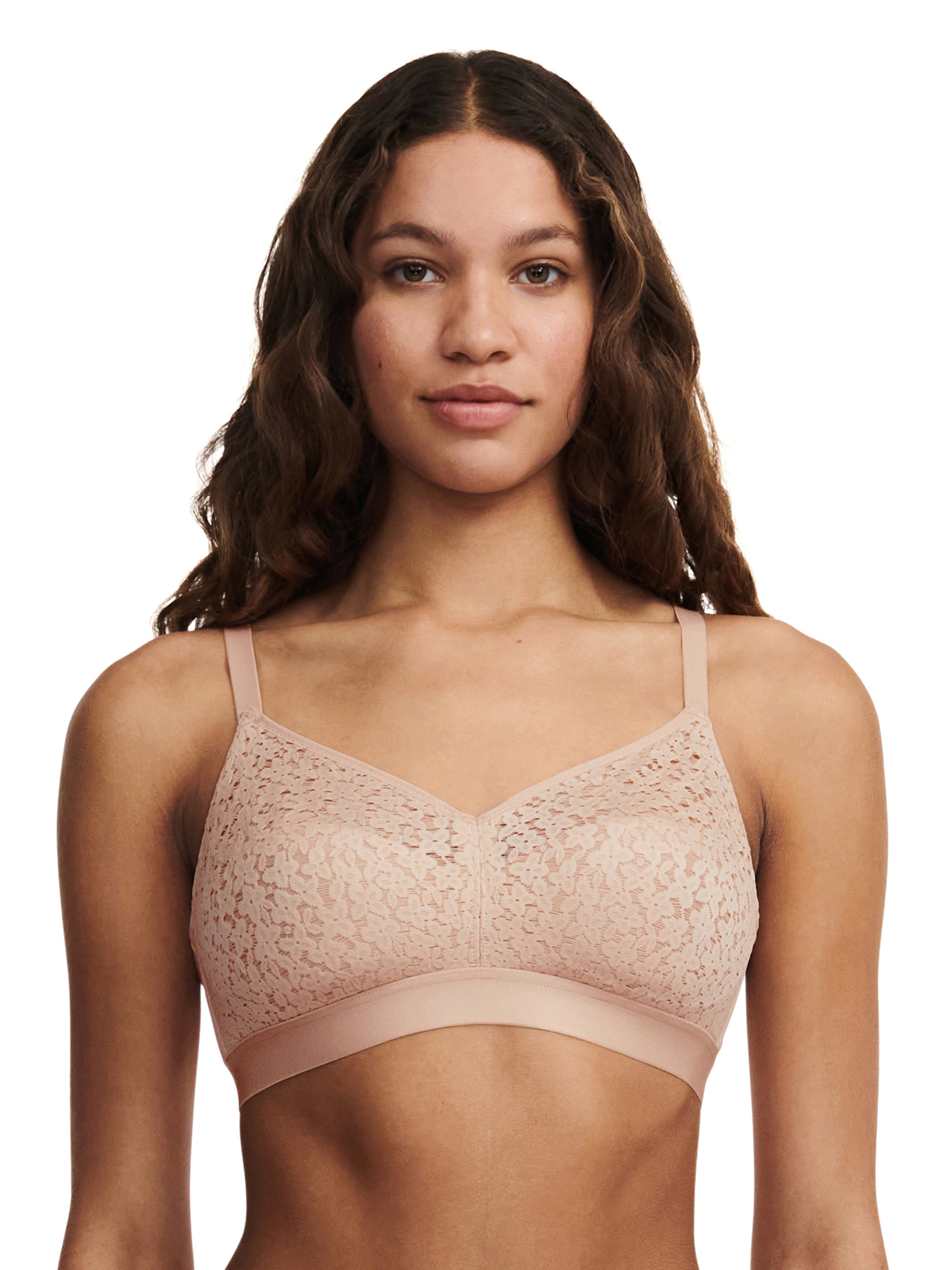 Non-wired support bra with cups CHANTELLE Beige