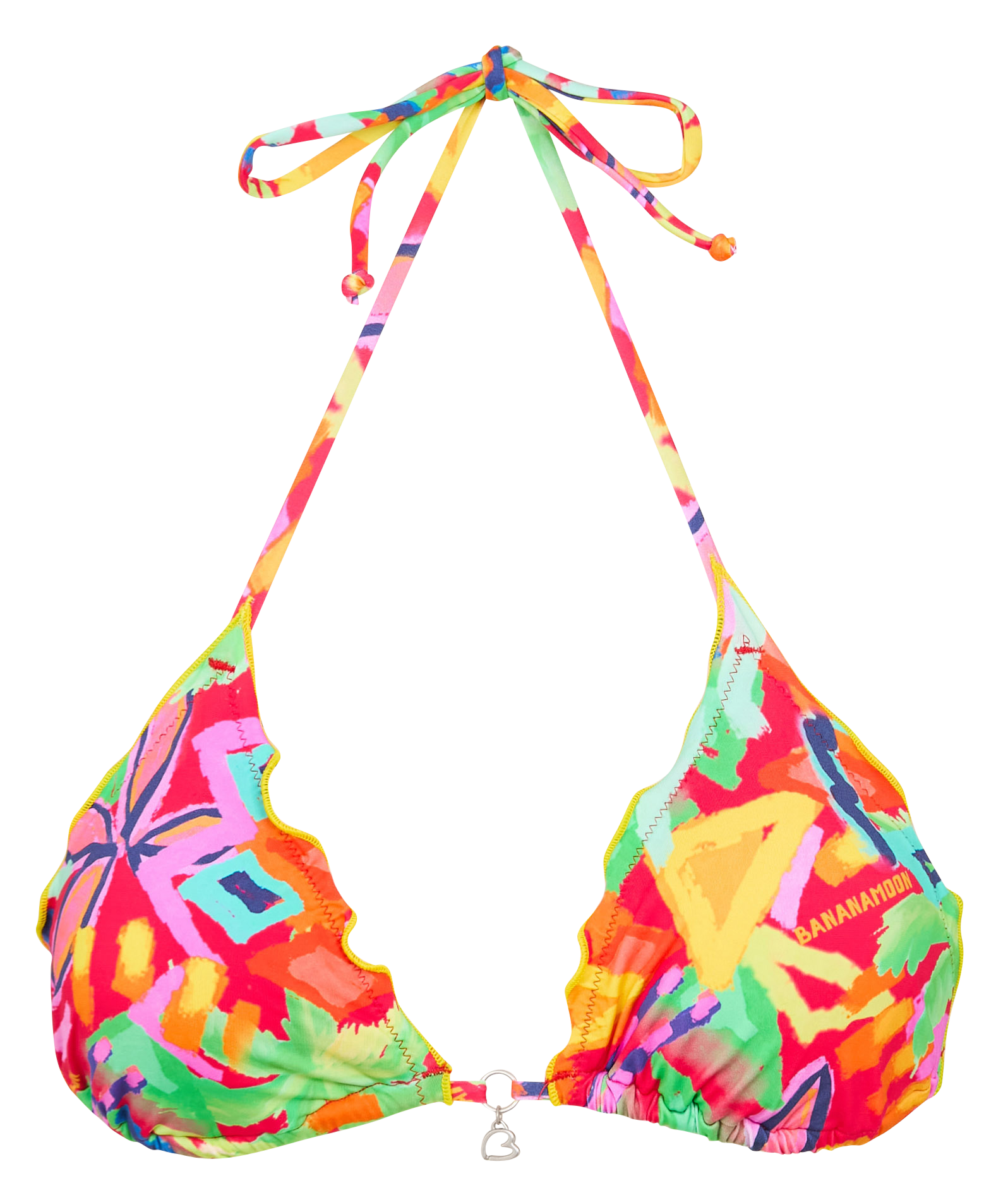 Printed bikini top BANANA MOON Red