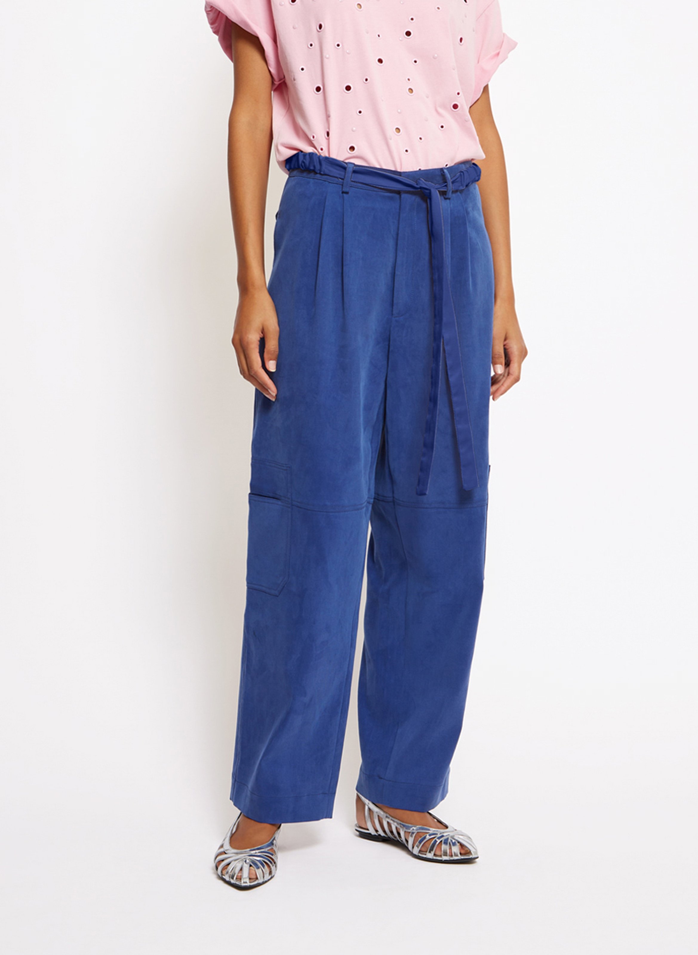 Pantalon large velours ROSEANNA Bleu