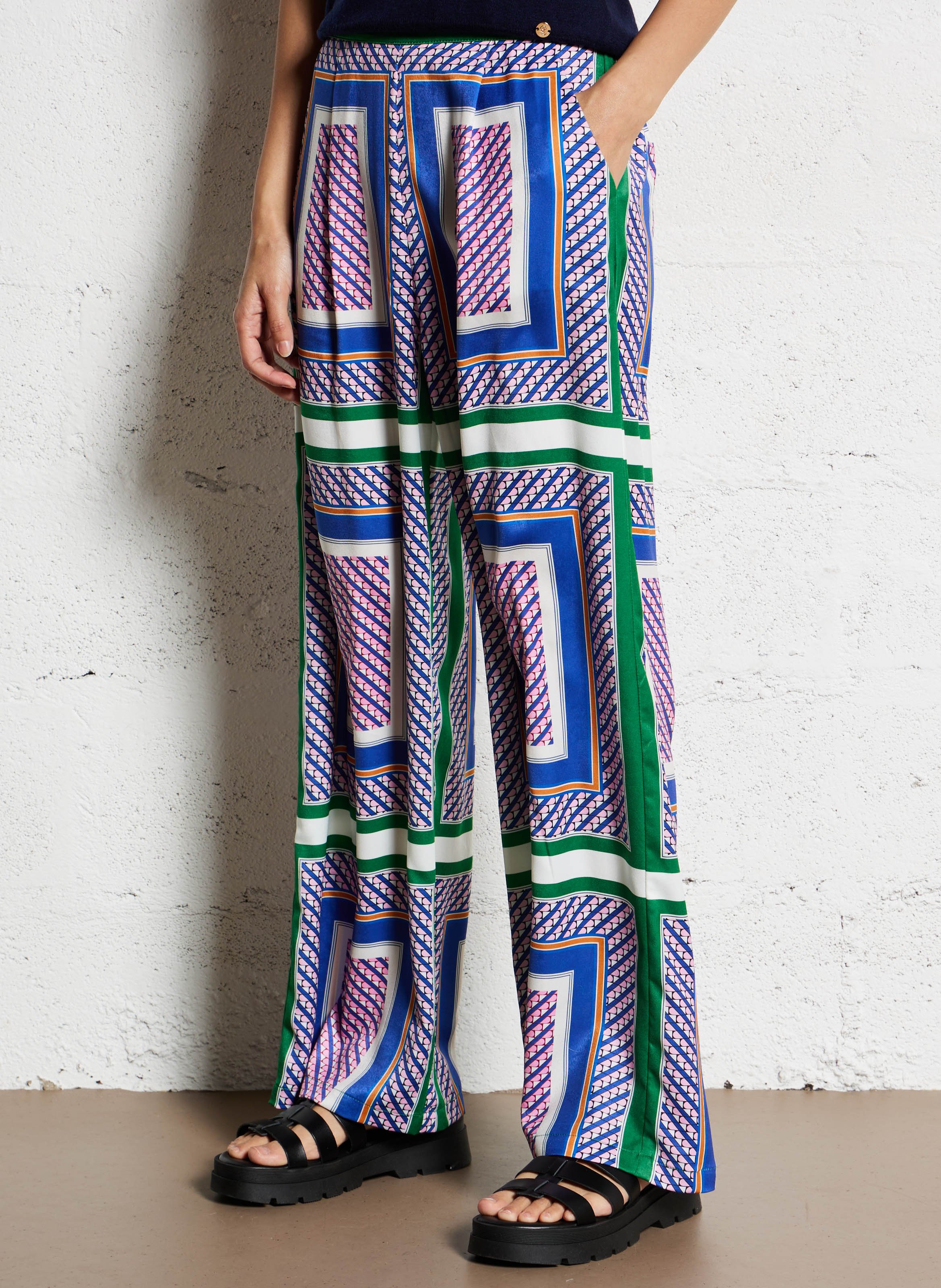 Rechte broek met grafische print LA PETITE ETOILE Veelkleurig