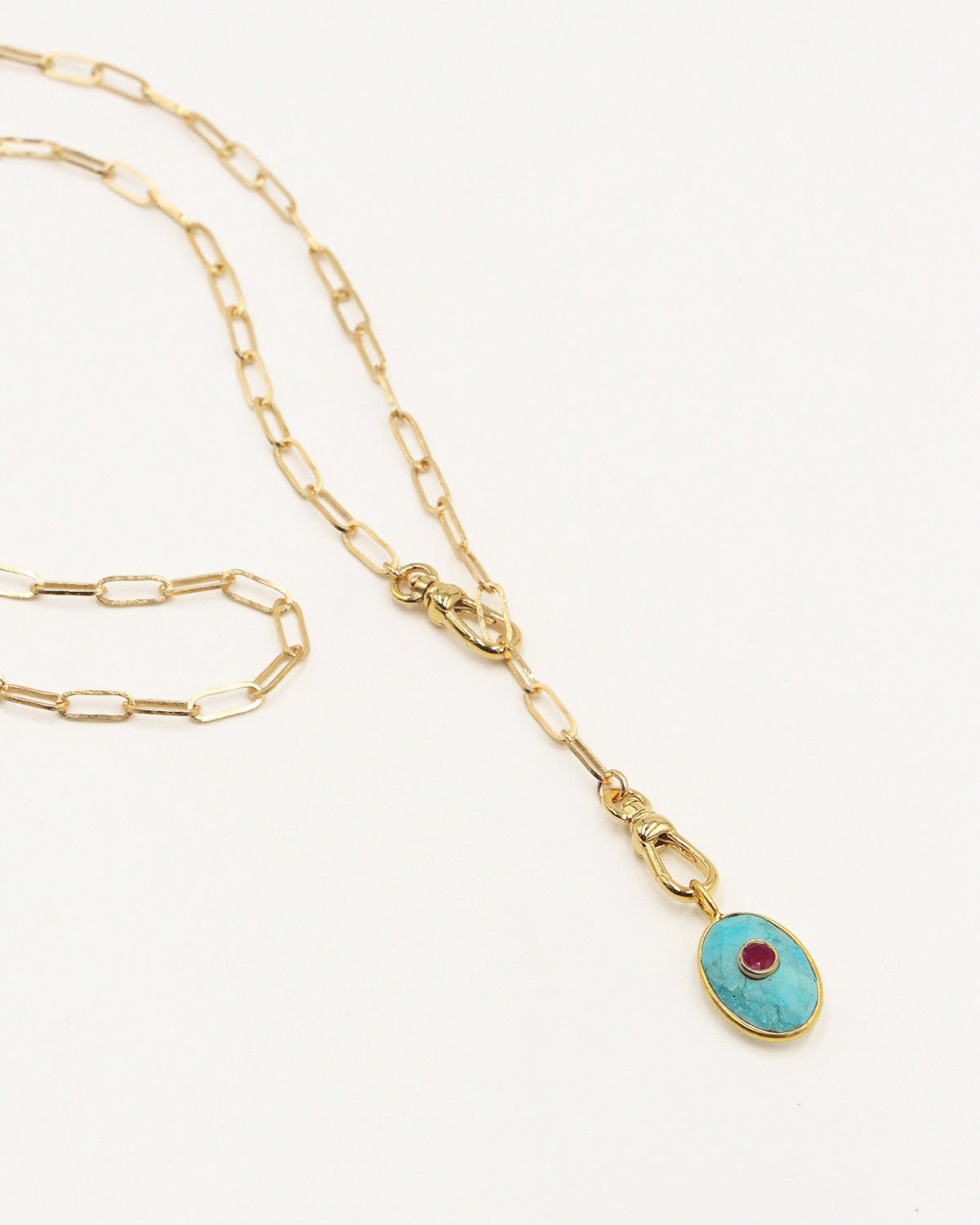 Long necklace NILAI Green