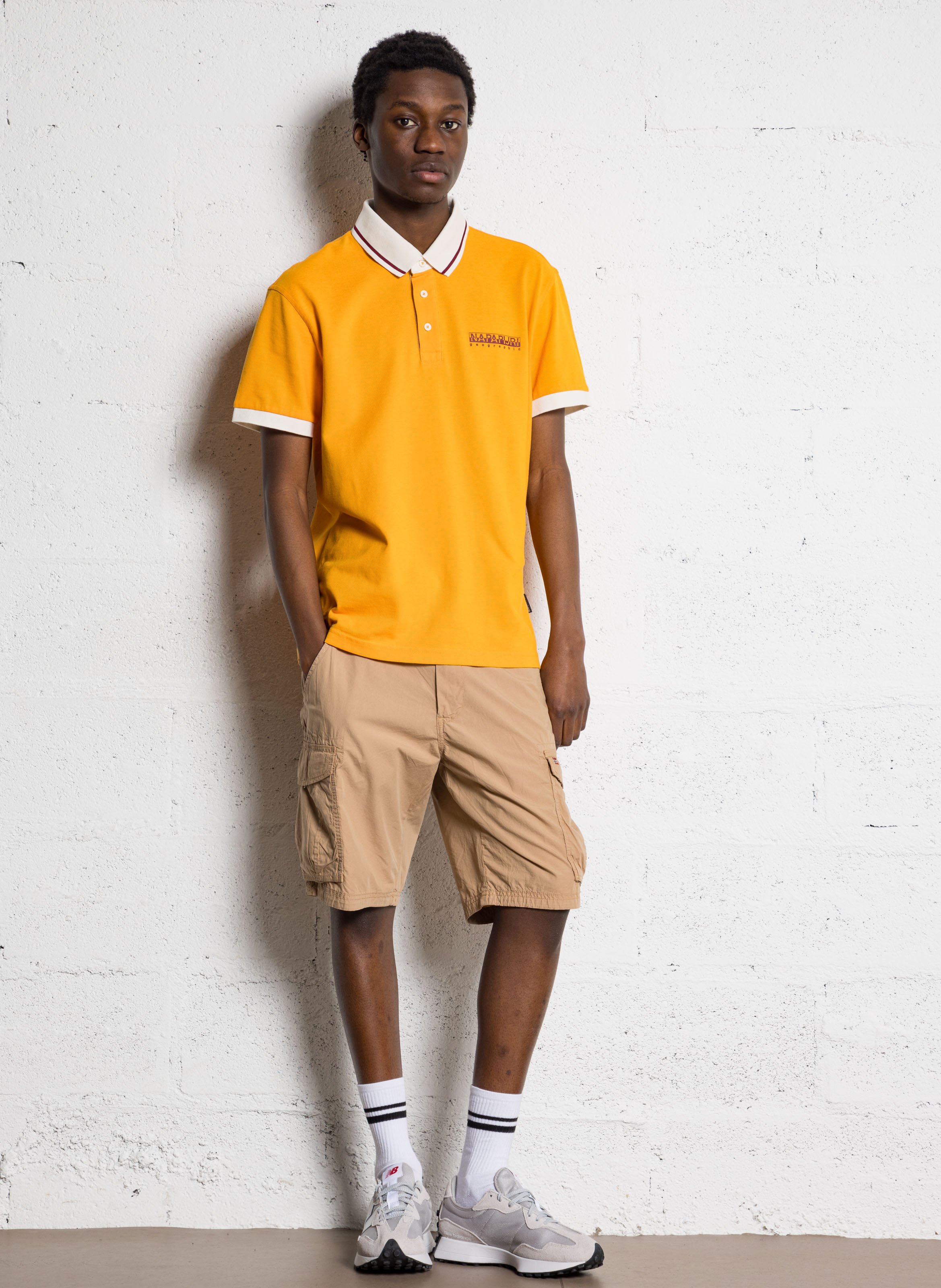 Regular-fit cotton polo shirt NAPAPIJRI Orange