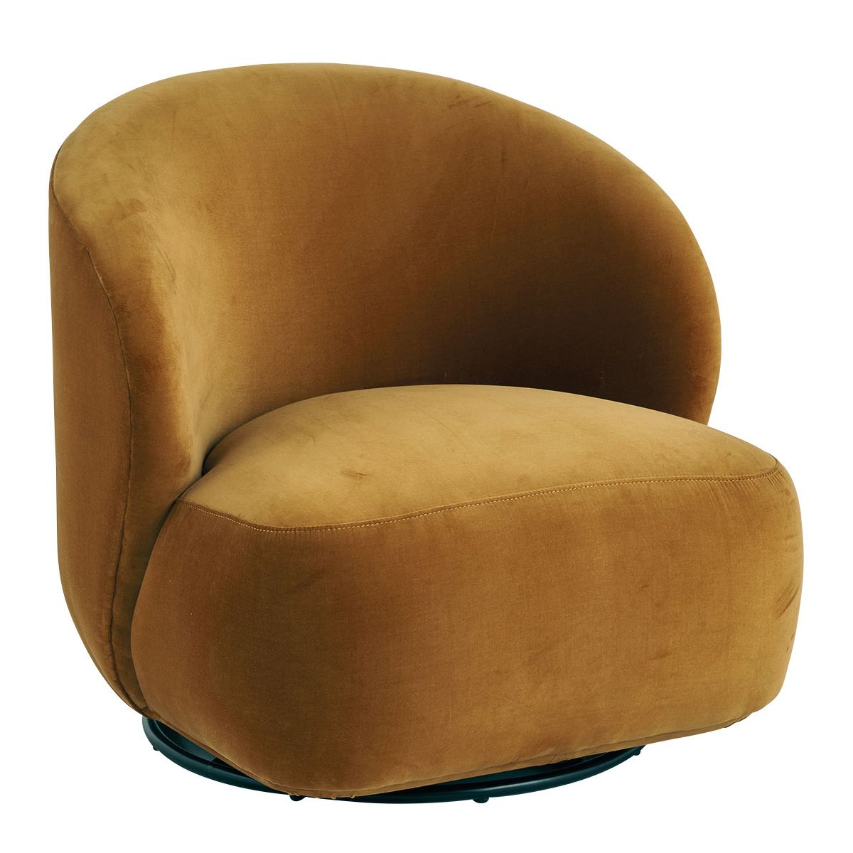 Velvet armchair BLANC D'IVOIRE Yellow