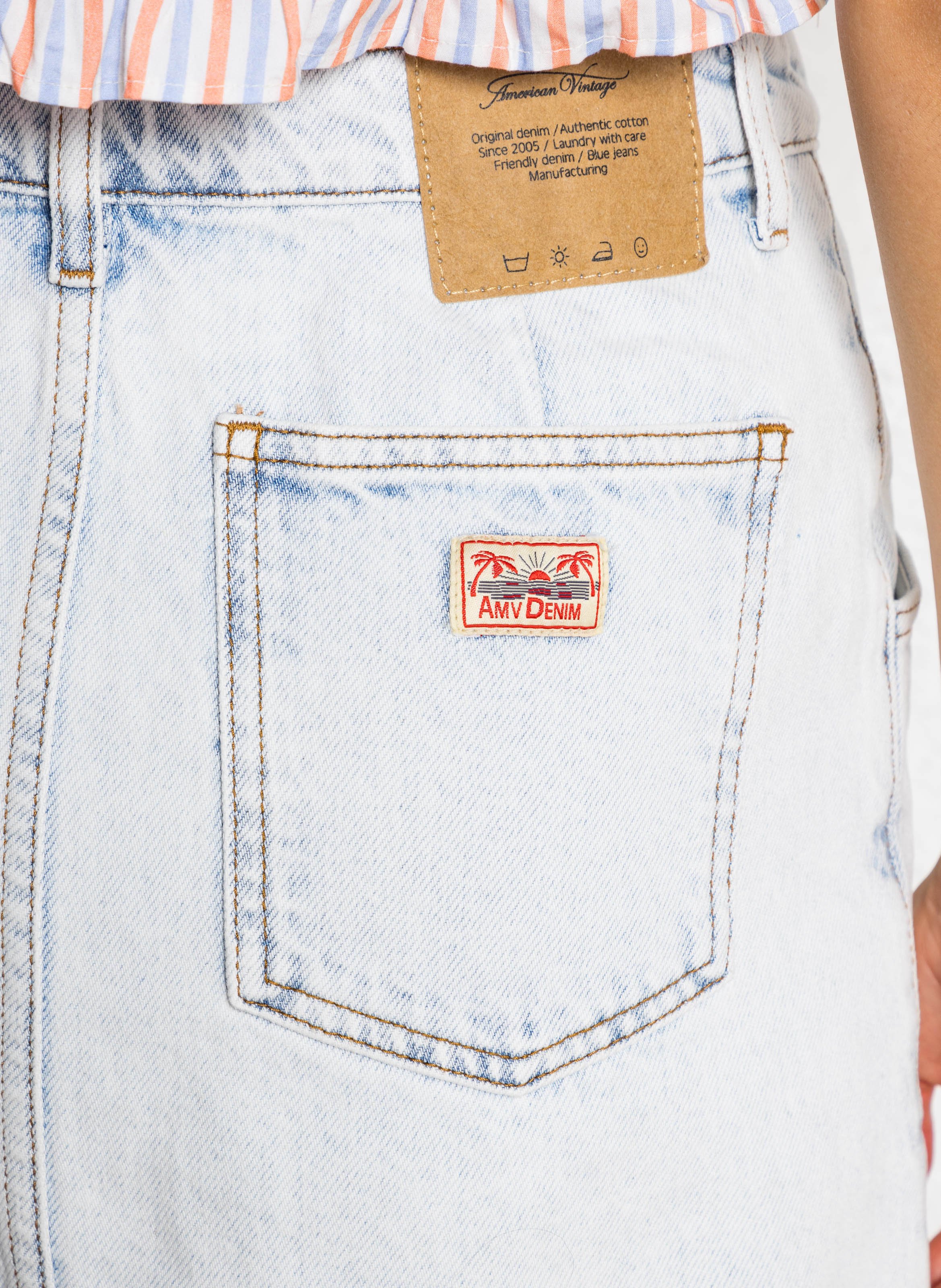 Luchtige katoenen trui AMERICAN VINTAGE Blauw