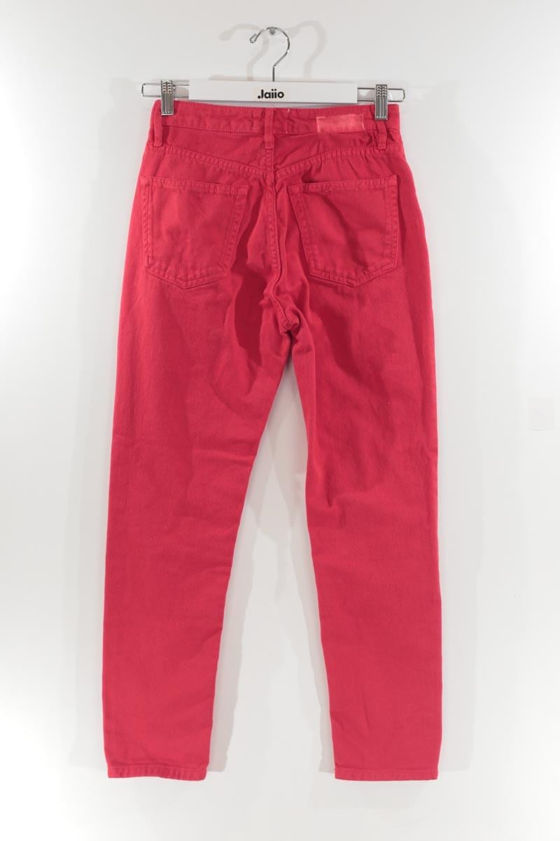 Straight-leg cotton jeans SEZANE - Seconde main Red