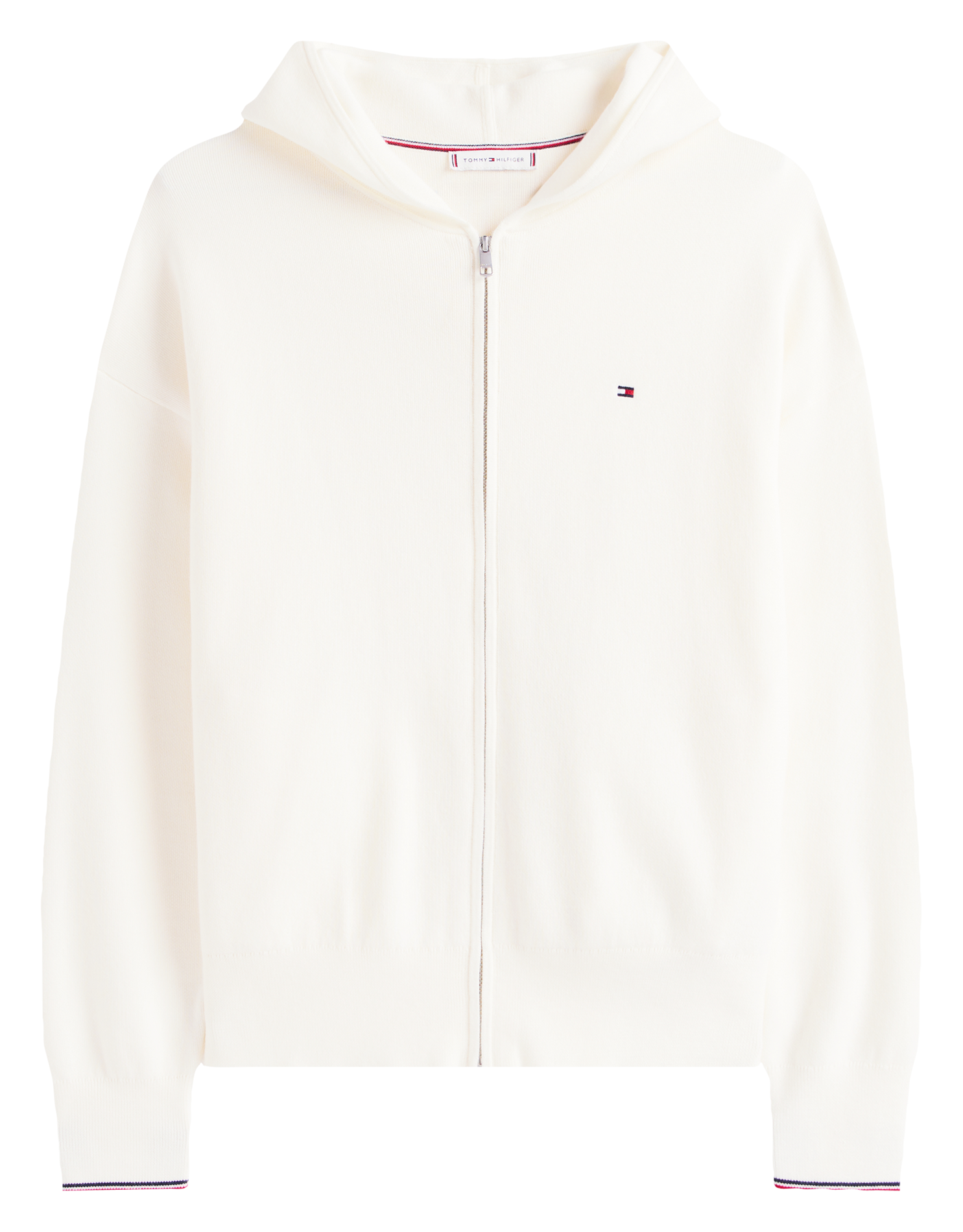 Sweat à capuche en coton bio mélangé TOMMY HILFIGER Blanc