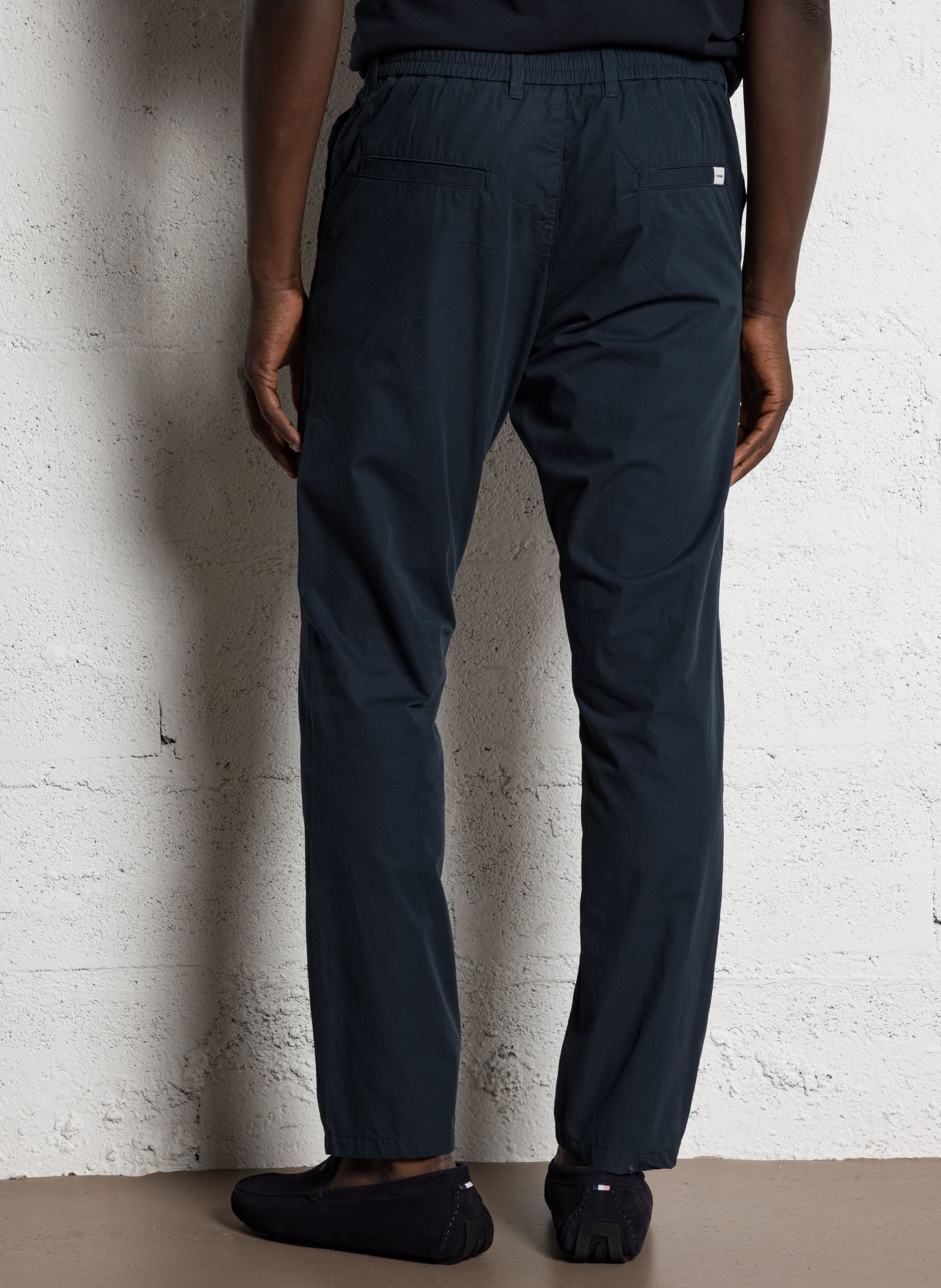 Pantalon droit en coton bio KNOWLEDGE COTTON APPAREL Bleu