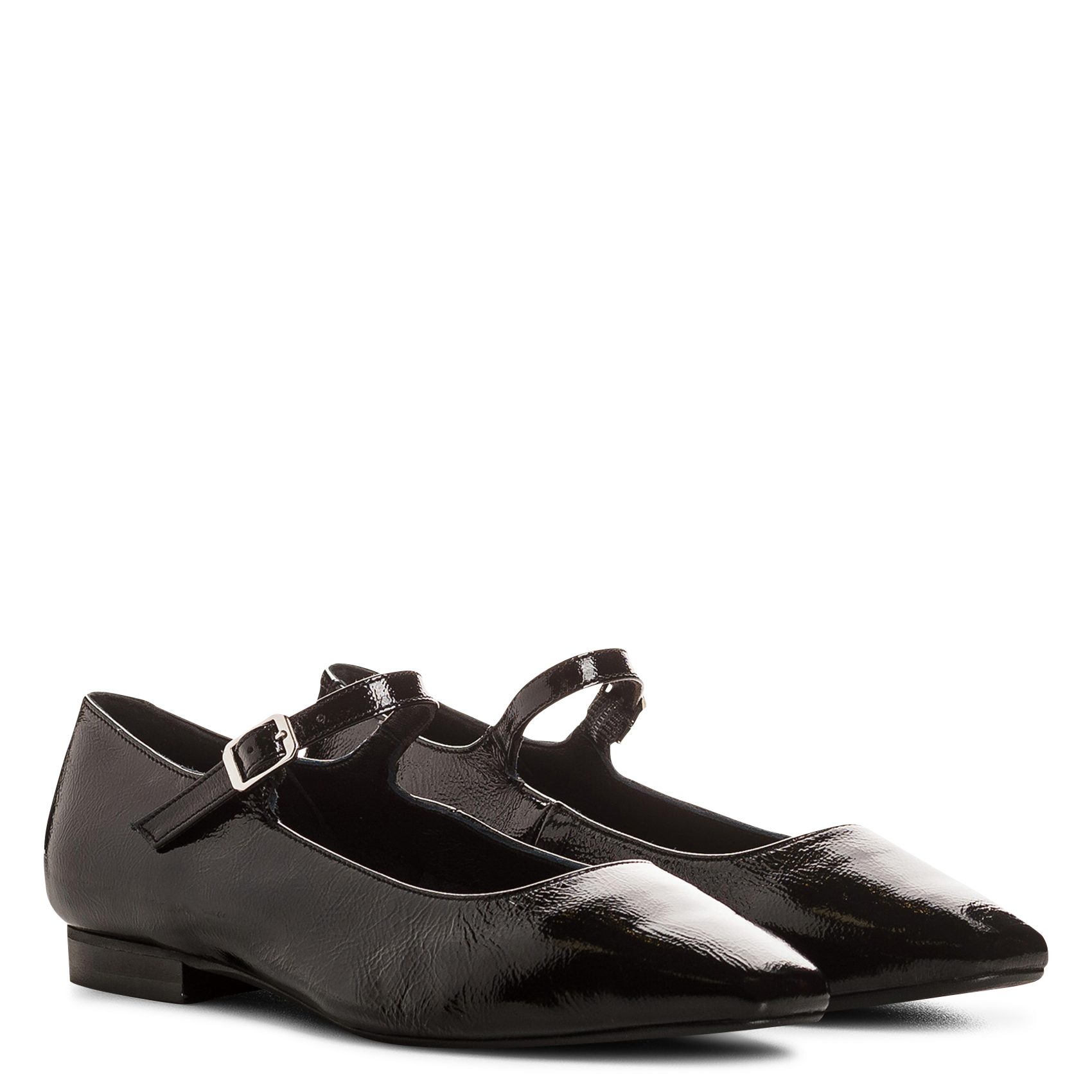 Ballerina's van lakleer REQINS Zwart