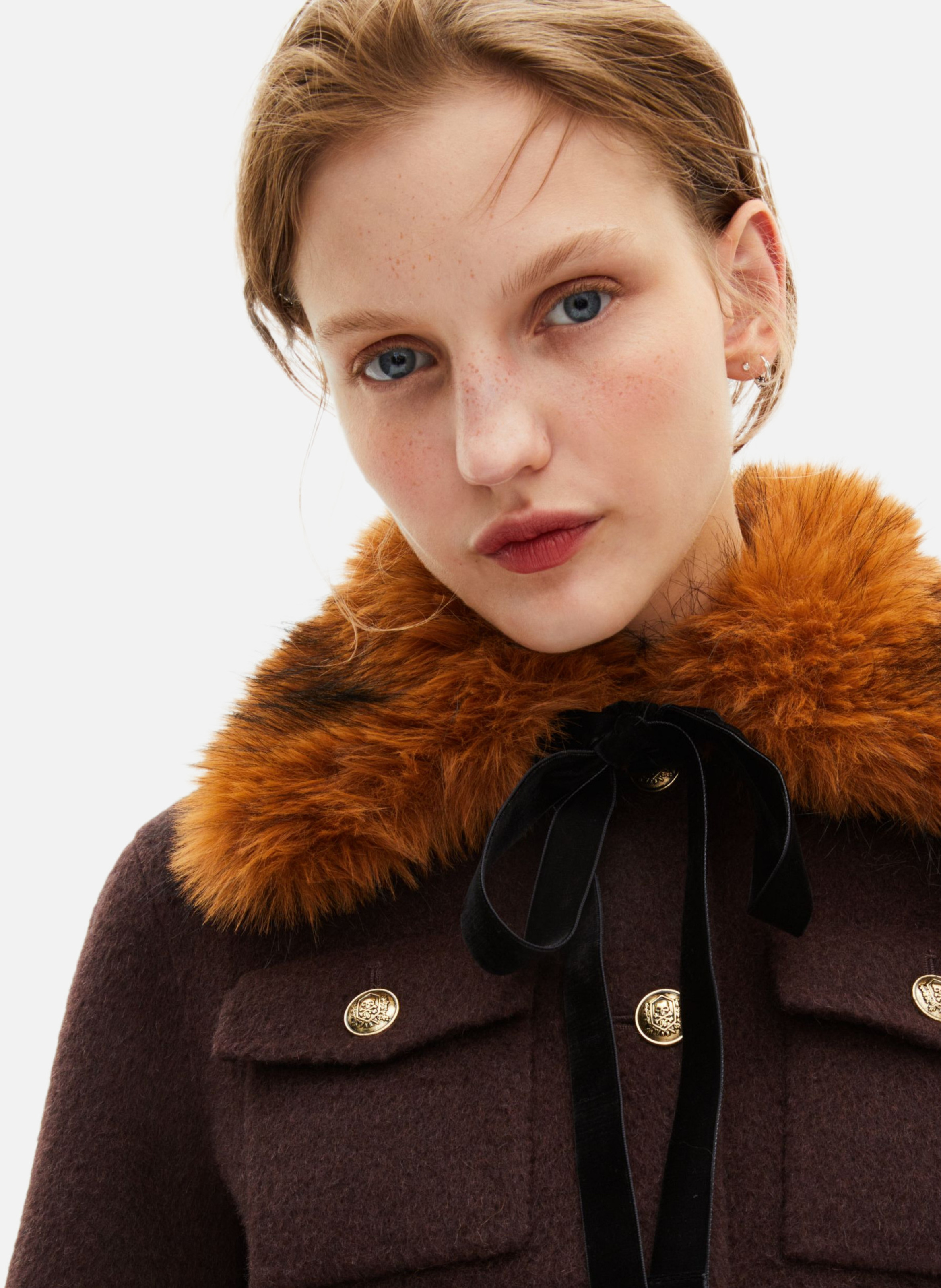 Blouson col sherpa THE KOOPLES Marron