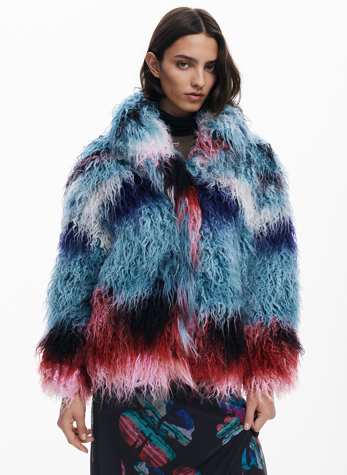 Giacca in ecopelliccia sfumata DESIGUAL Multicolore