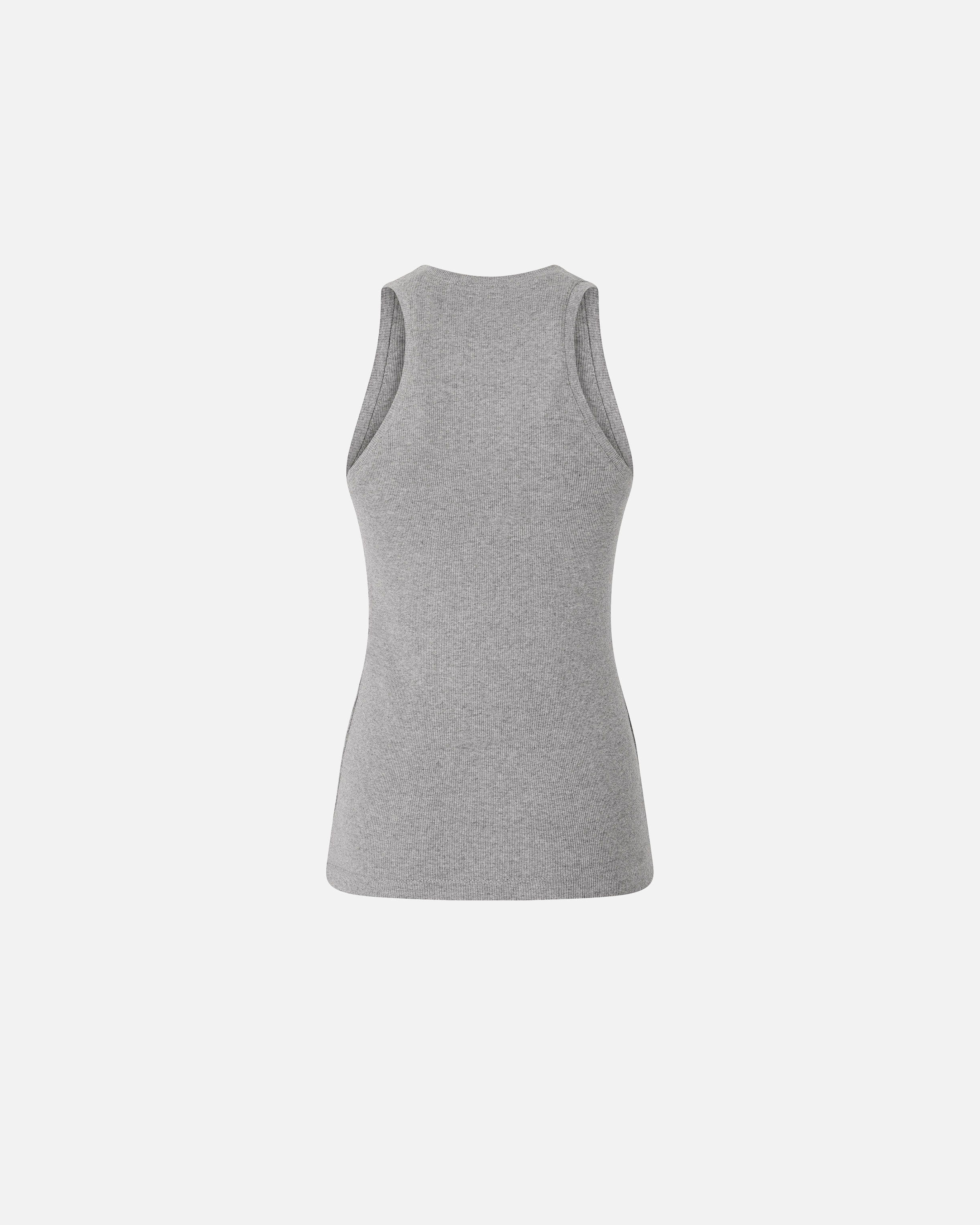 Ribbed sleeveless top PINKO Grey