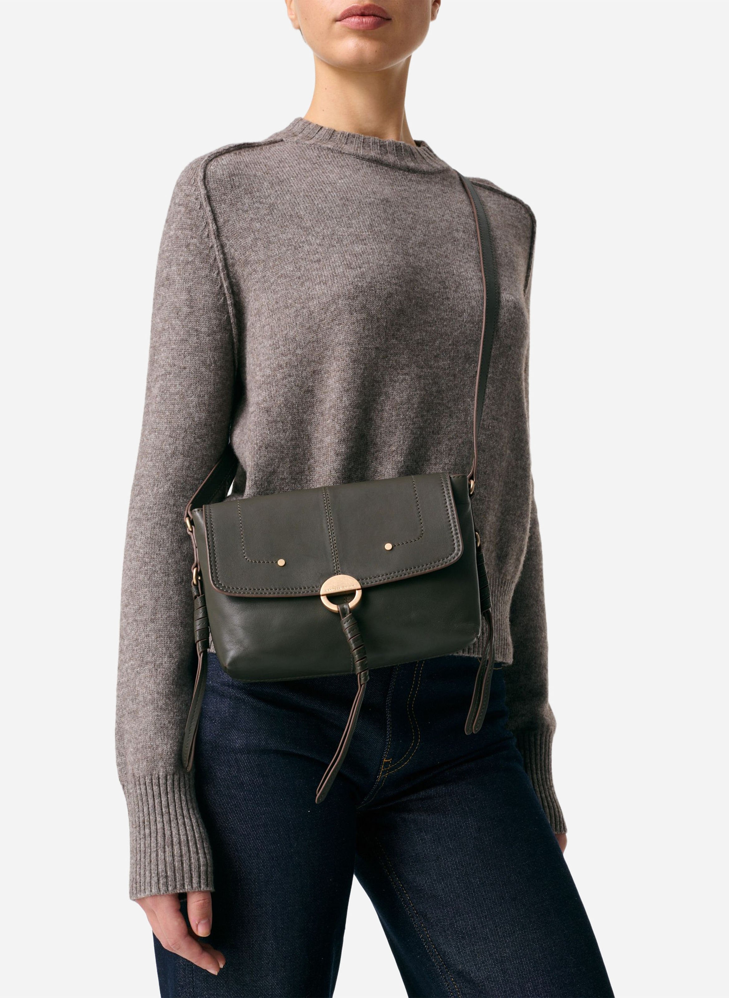 Dori leather shoulder bag VANESSA BRUNO Green