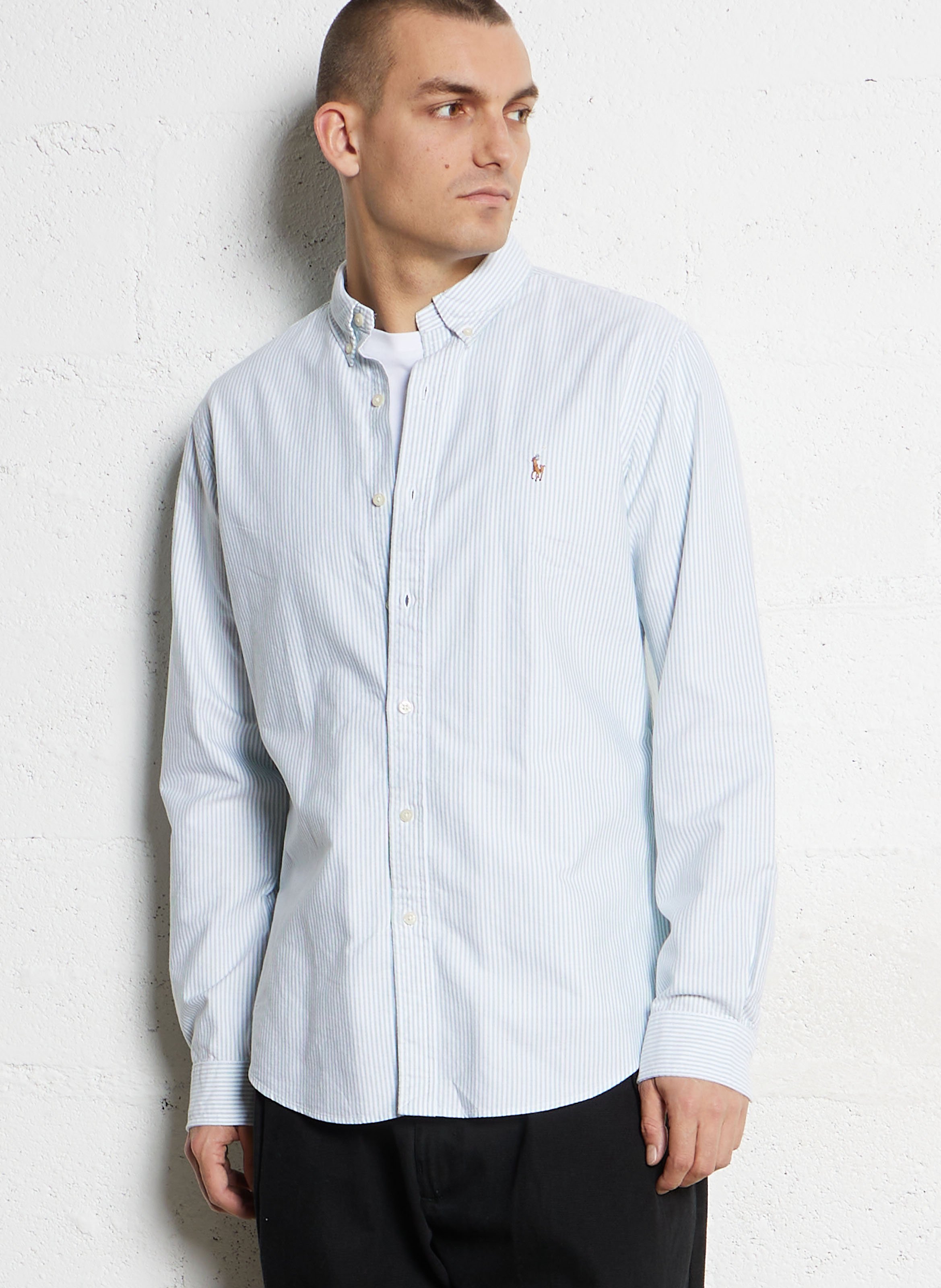 Chemise col classique en coton POLO RALPH LAUREN Vert