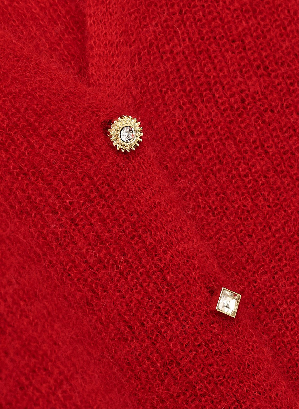 Pull droit col rond en maille BA&SH Rouge