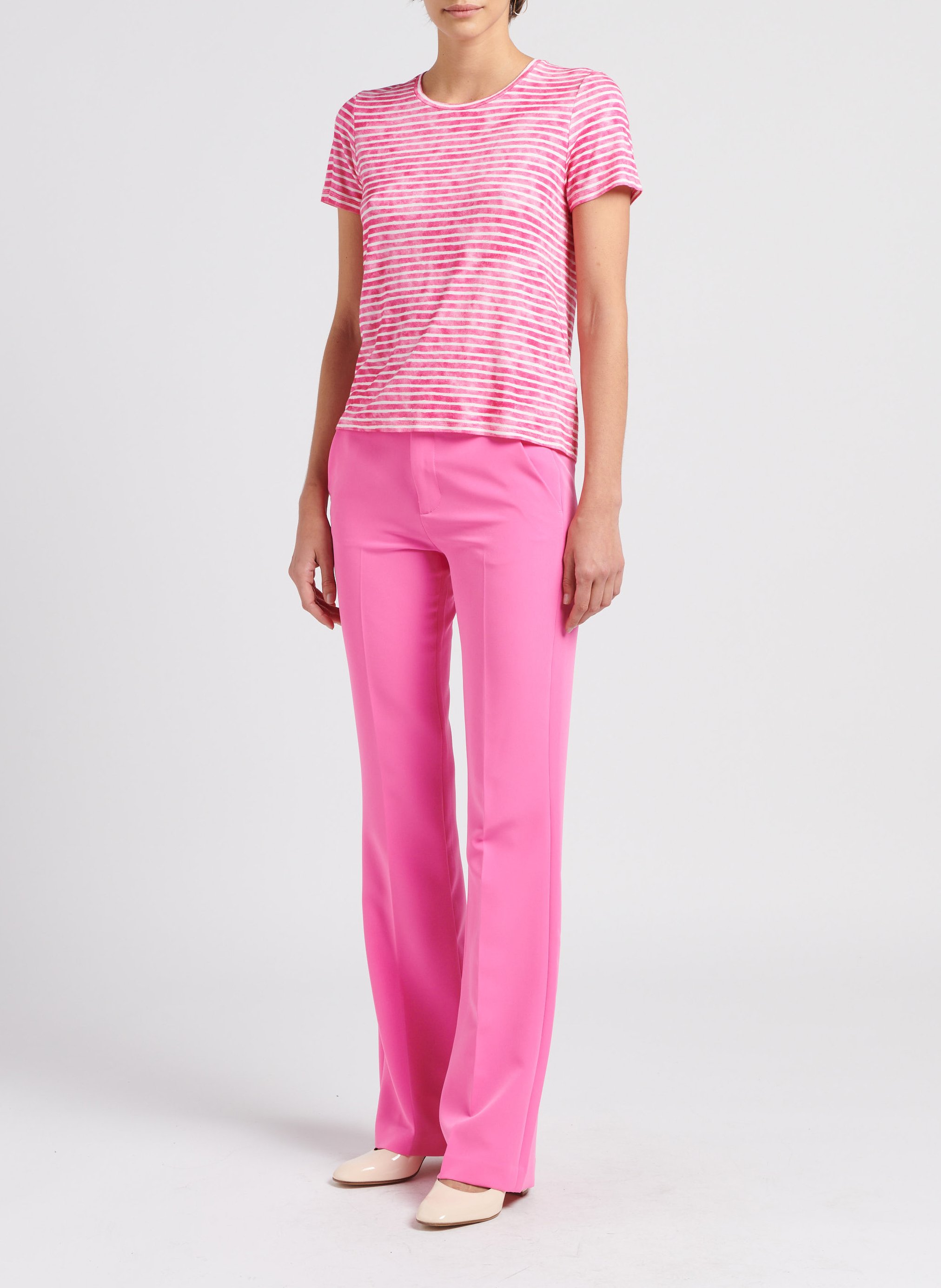 Marineshirt met ronde hals MAJESTIC FILATURES Roze