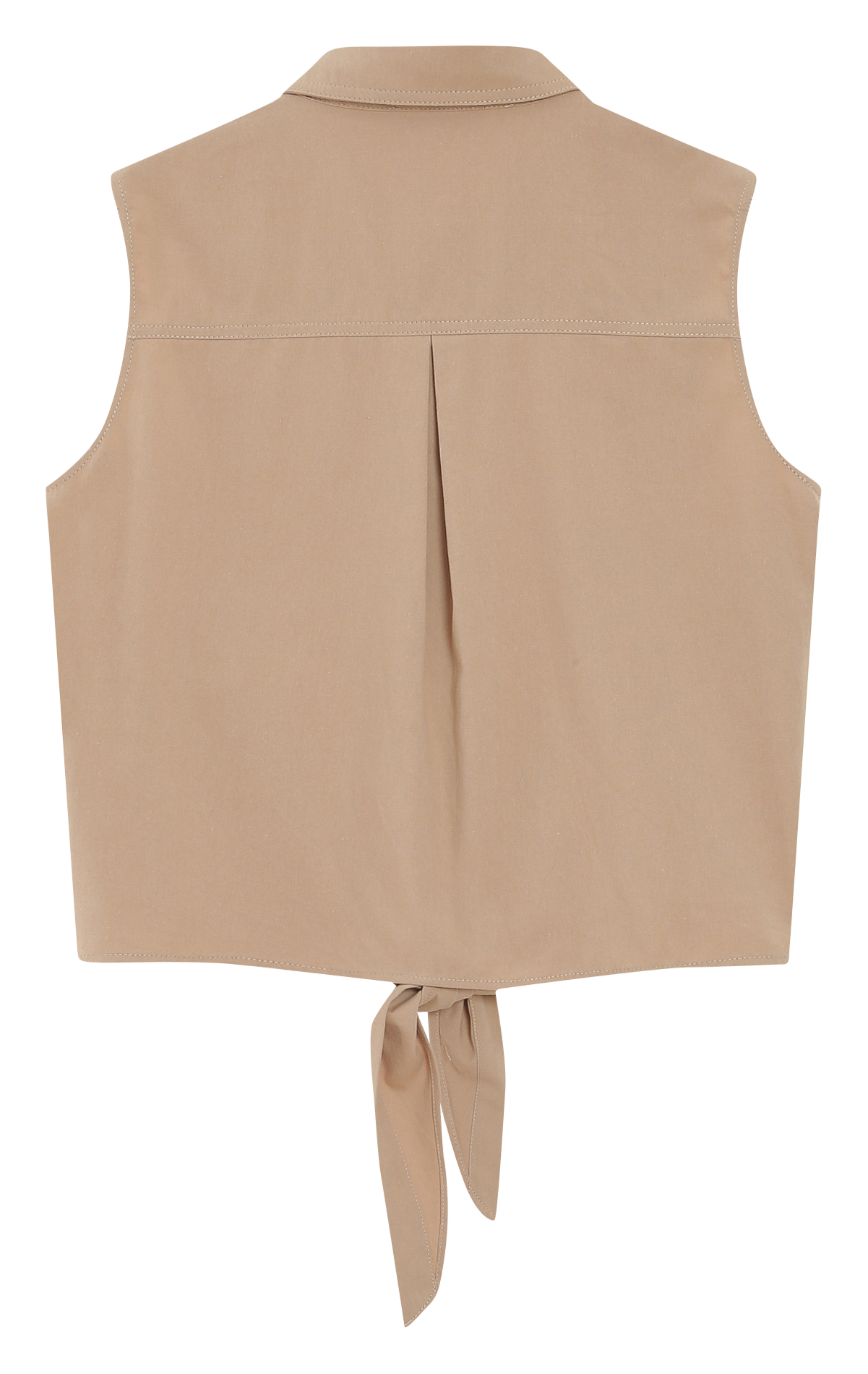 Chemise droite col classique en coton GRACE ET MILA Beige