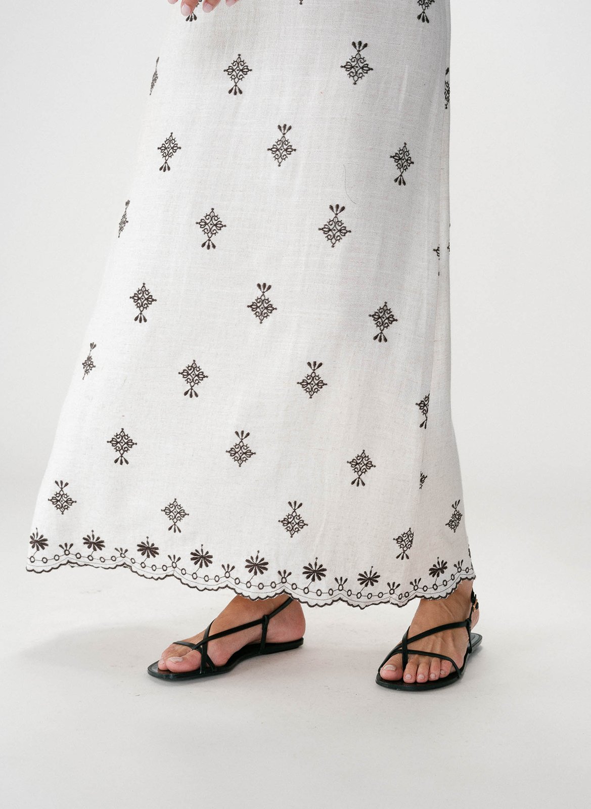 Robe longue décolleté V  GRACE ET MILA Marron