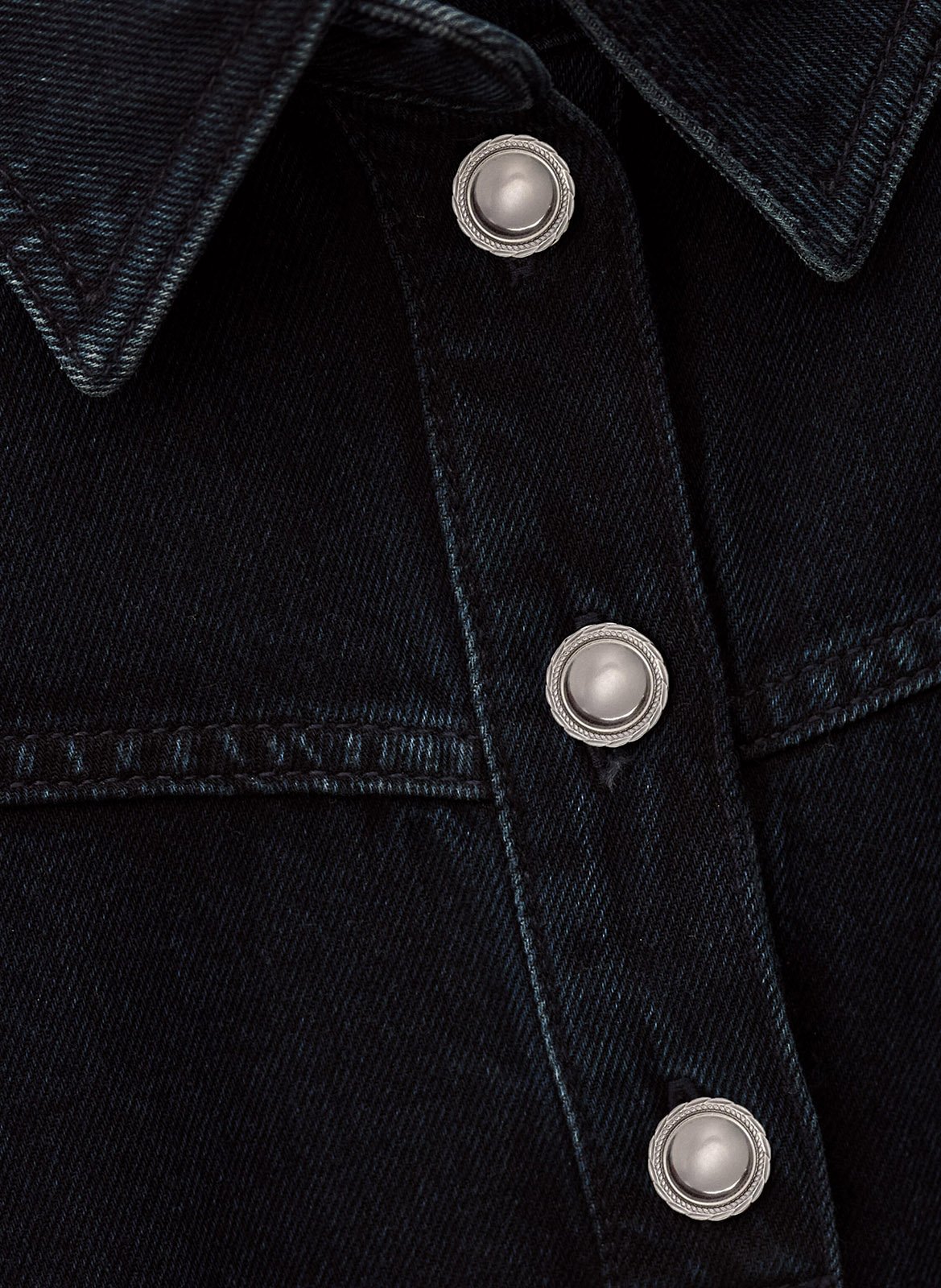 Rechte katoenen top met klassieke kraag BA&SH Blauw