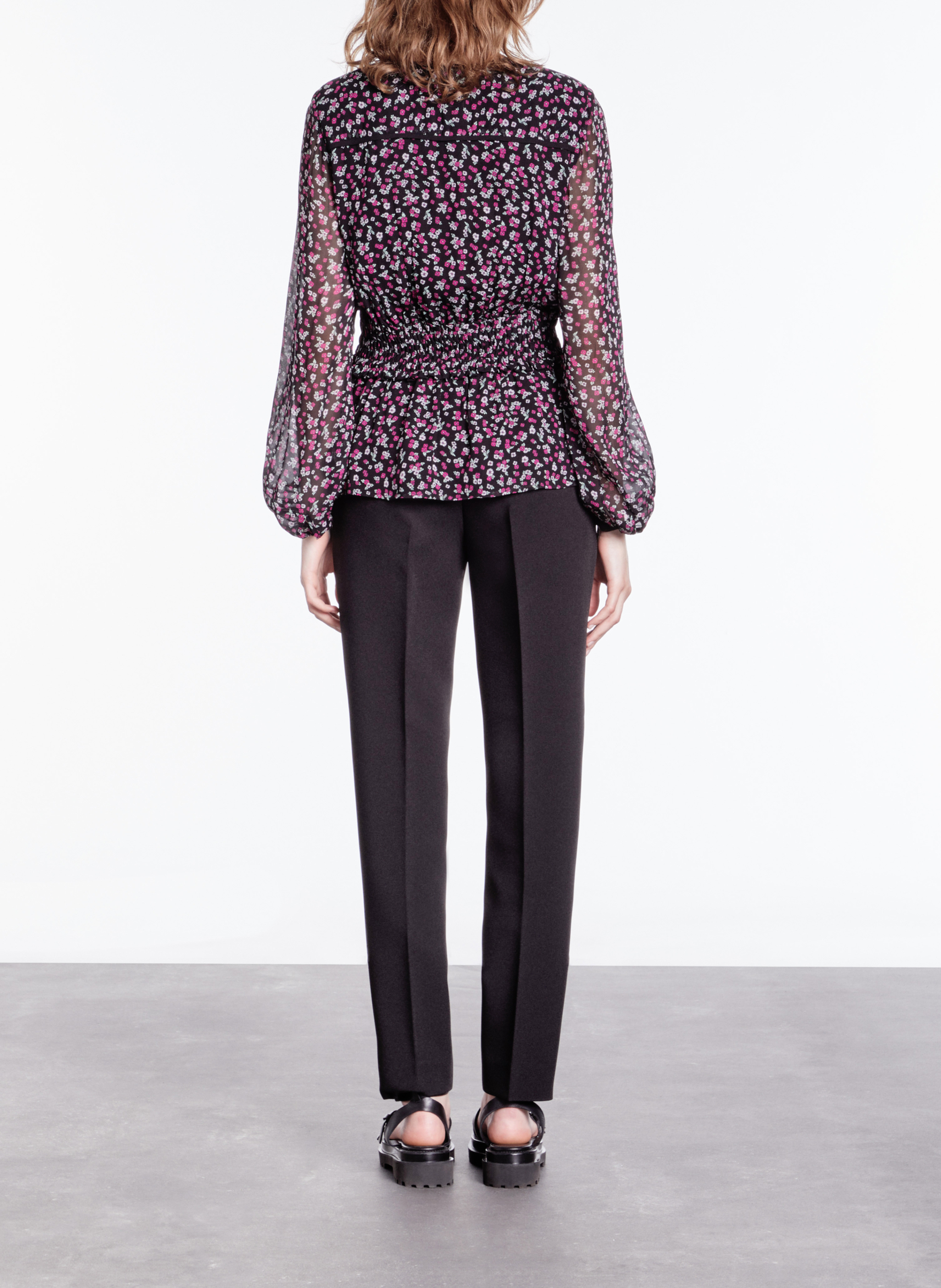 Blouse col V imprimée  THE KOOPLES Rose