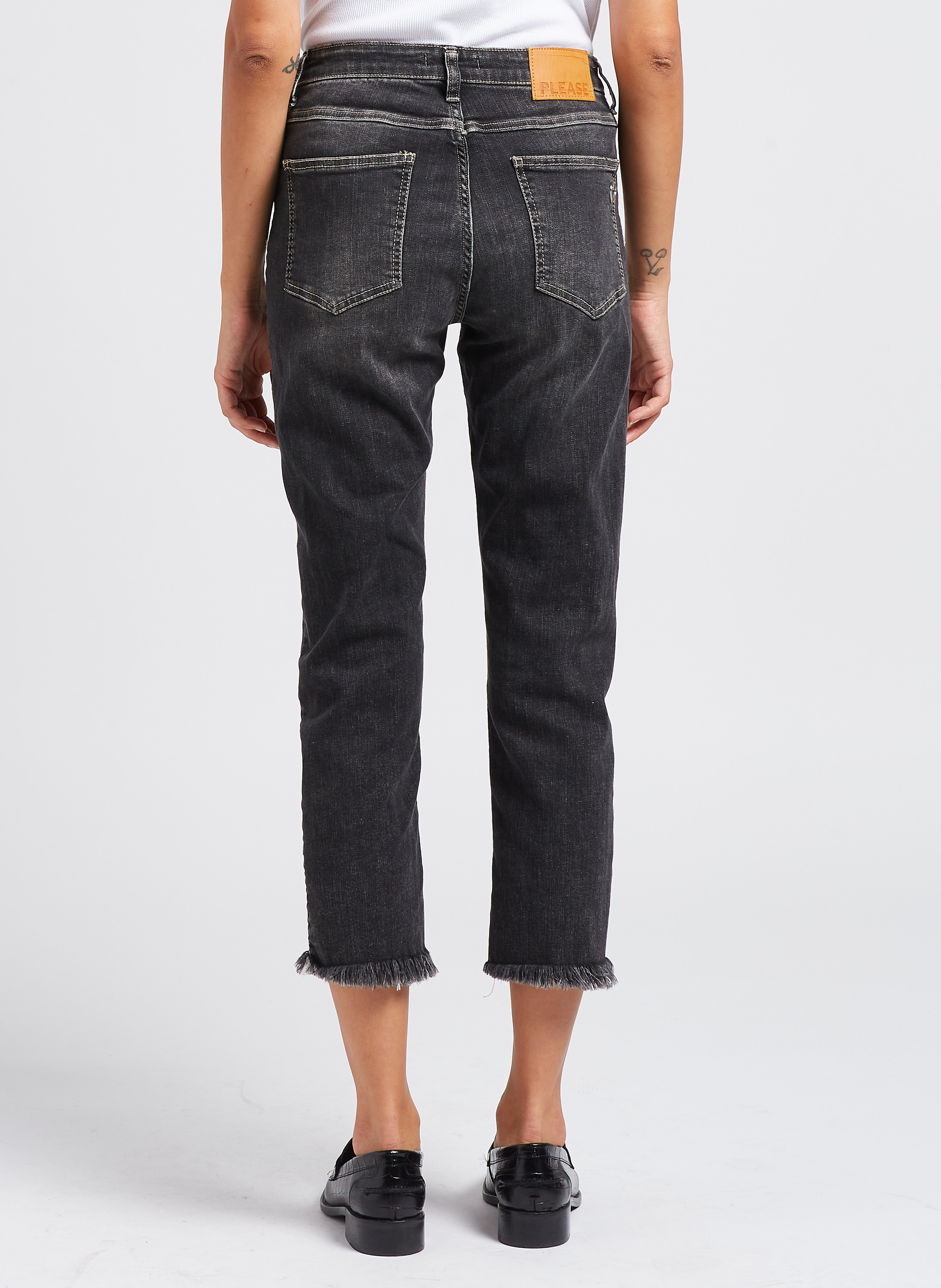 Faded 7/8 jeans PLEASE Black