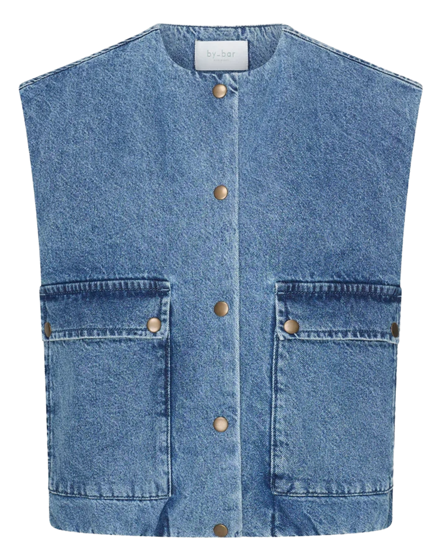 Ärmellose Jeansweste mit Knopfleiste BY BAR Stone-bleached Jeans