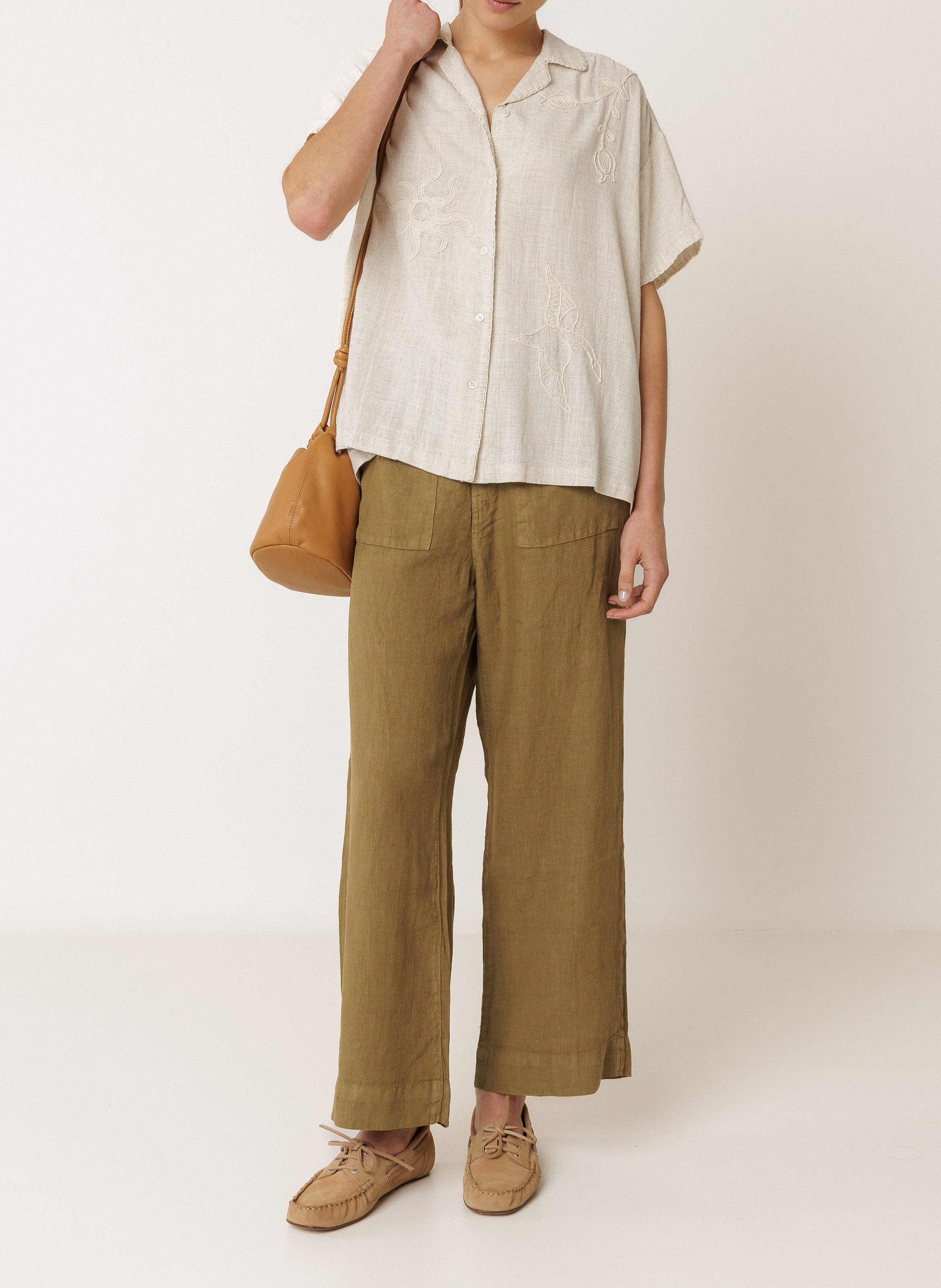 Bedrucktes Hemd mit klassischem Kragen INDI & COLD Beige