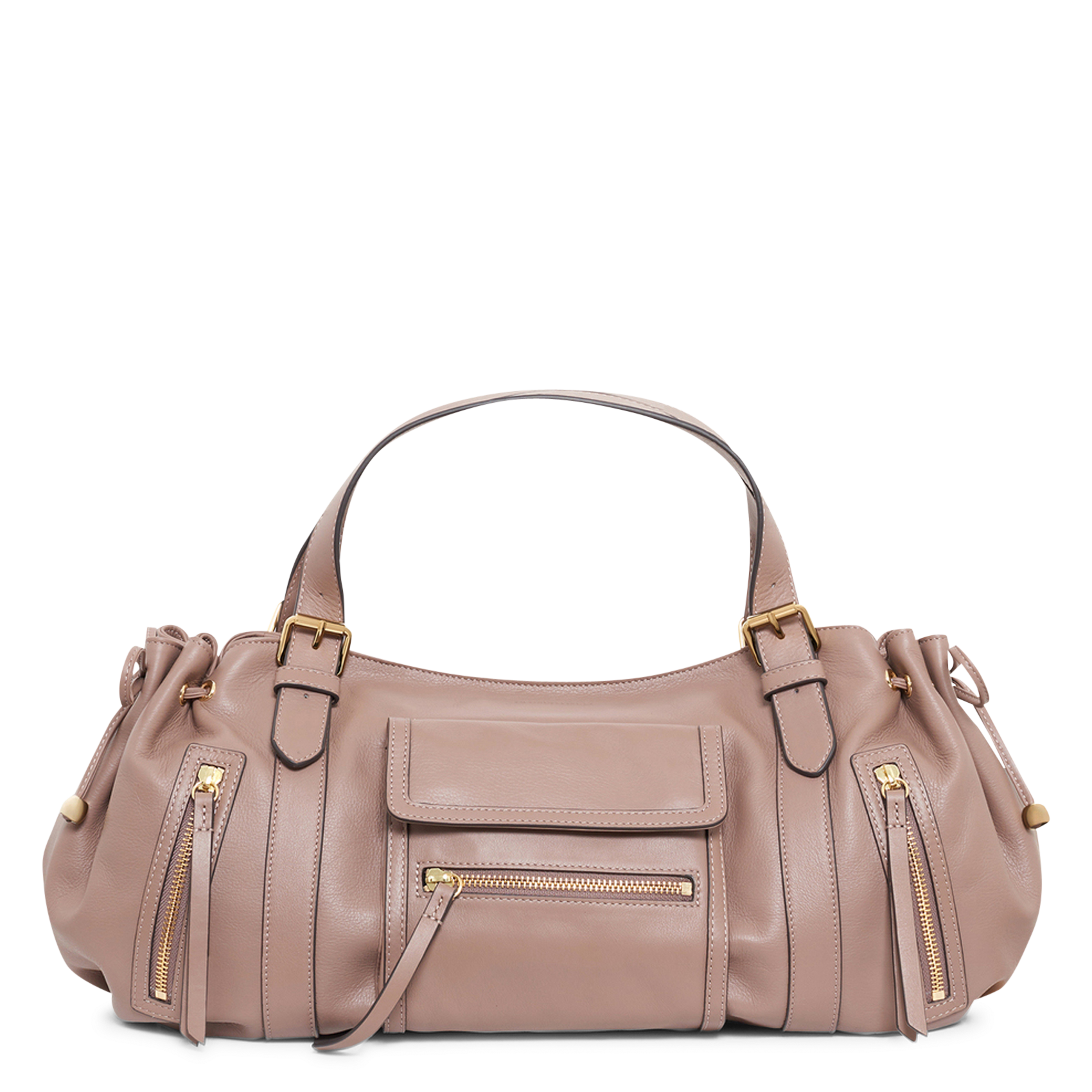 Bowlingtasche aus genarbtem Leder mit Reißverschluss GERARD DAREL Rosa