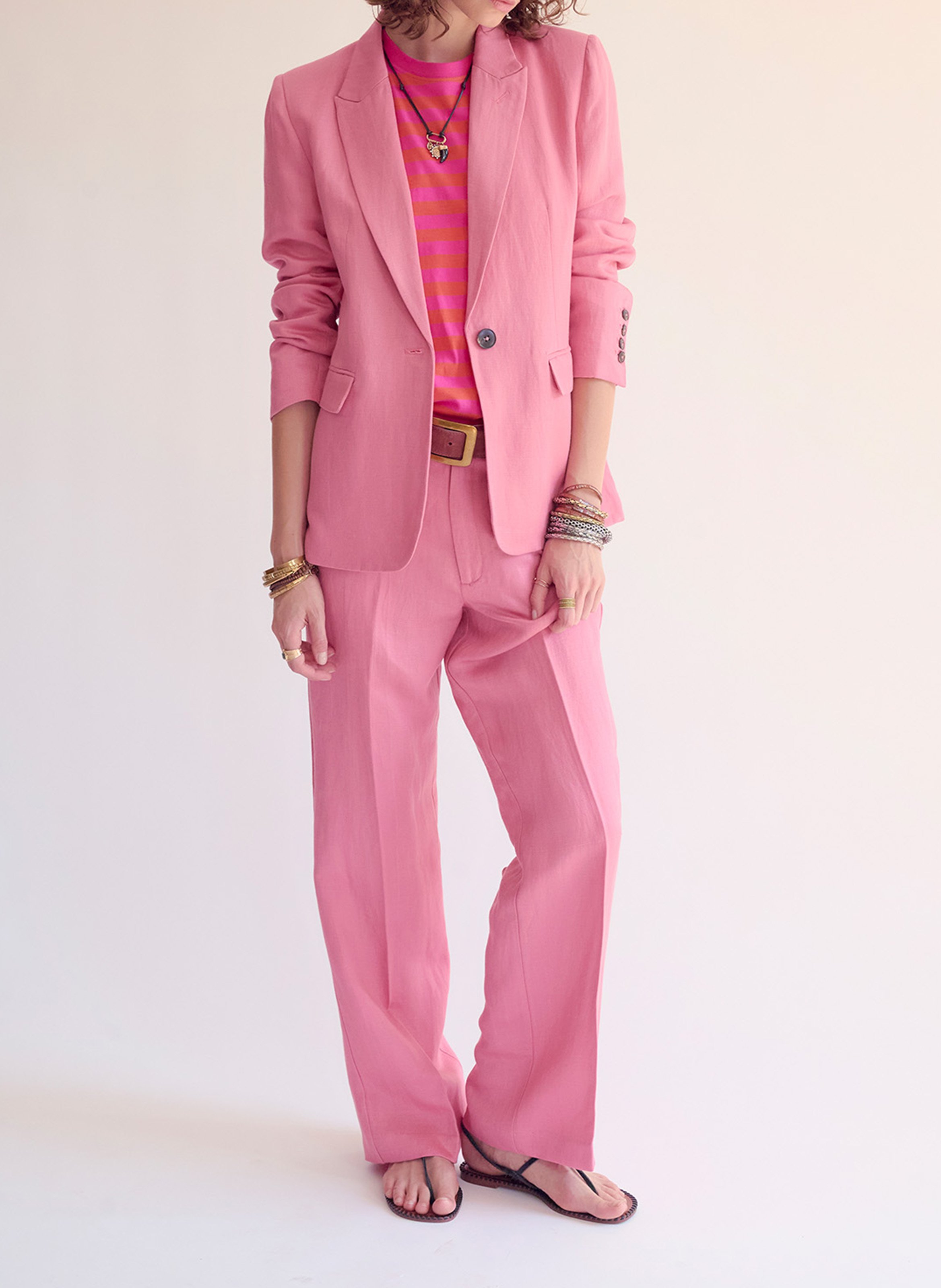 Weit geschnittene Hose MKT Rosa