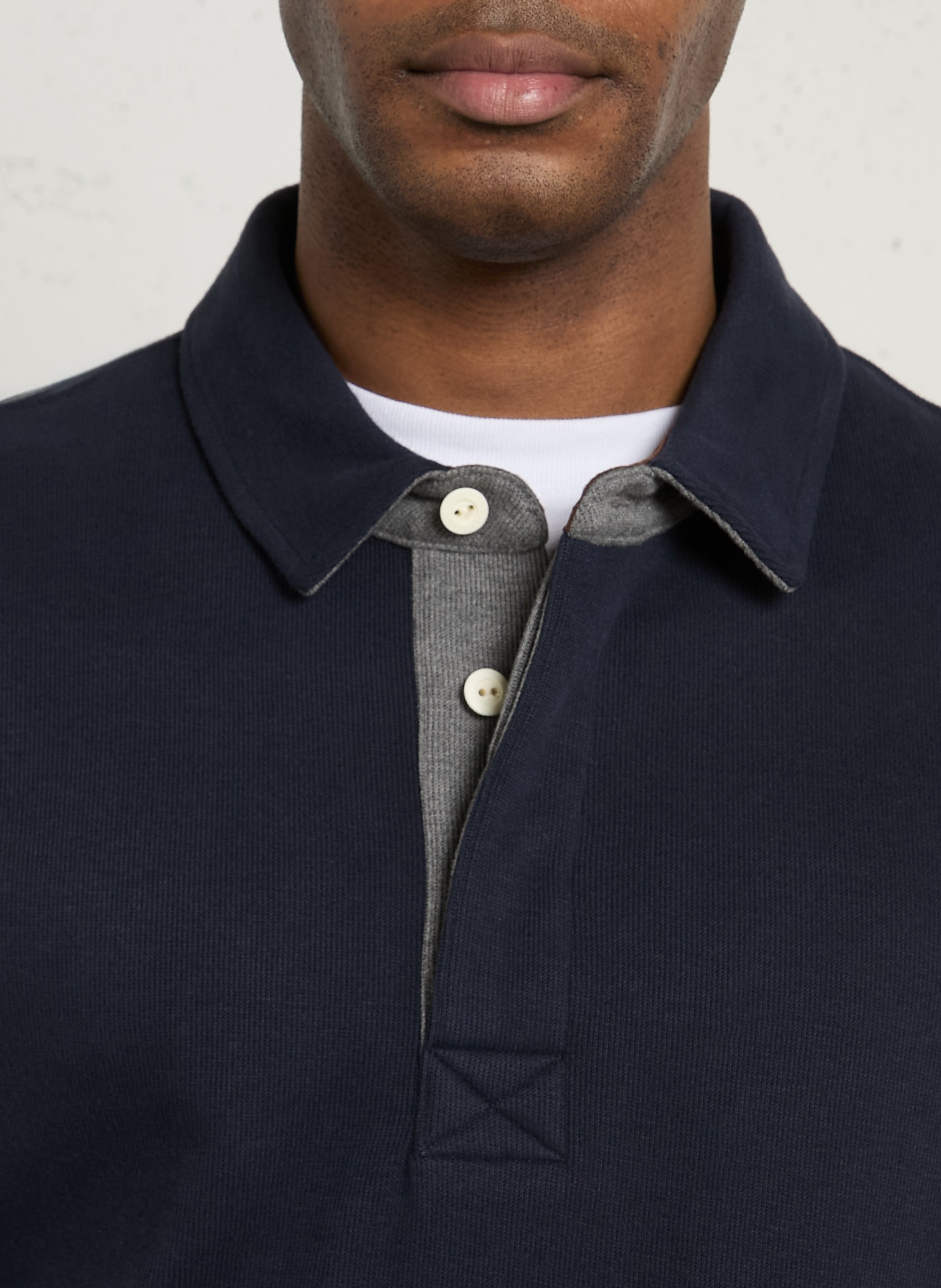 Polo droit en coton GANT Bleu