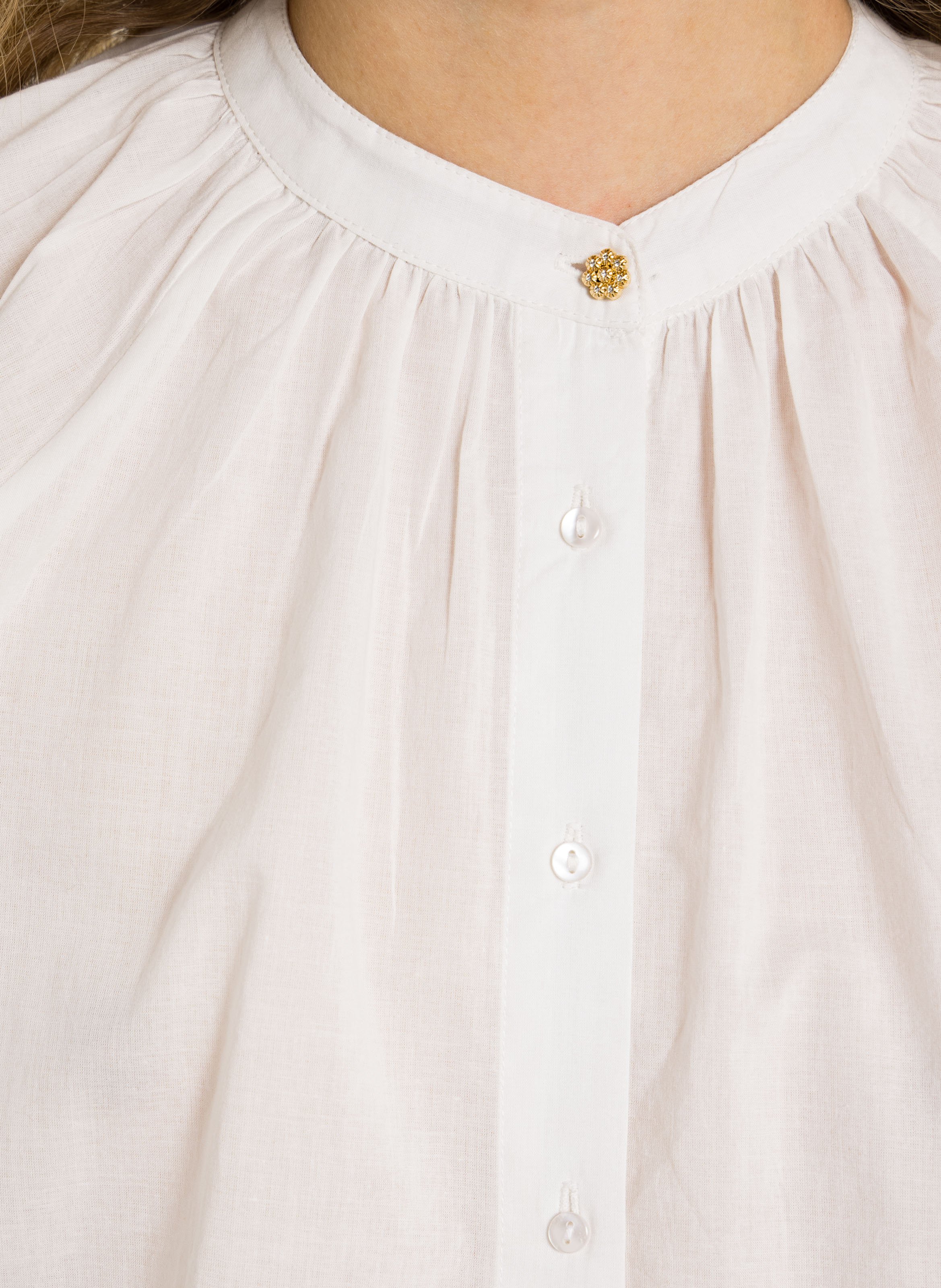 Oversized T-shirt met ronde hals van katoen PETITE MENDIGOTE Beige