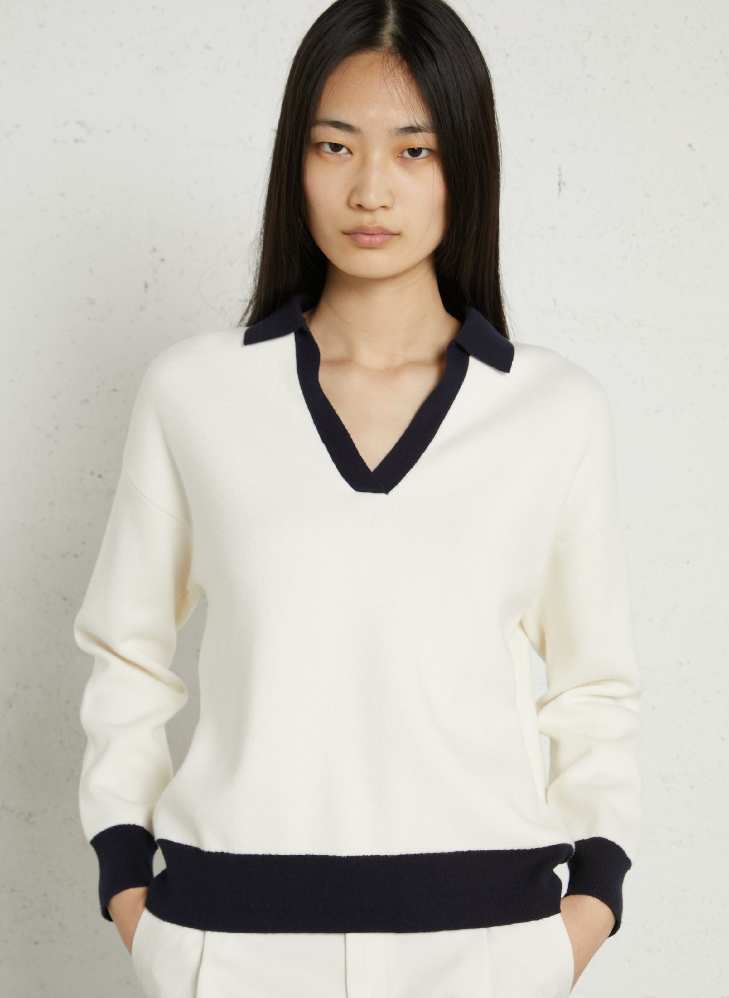 Oversized cotton and wool blend sweater SUD EXPRESS Beige