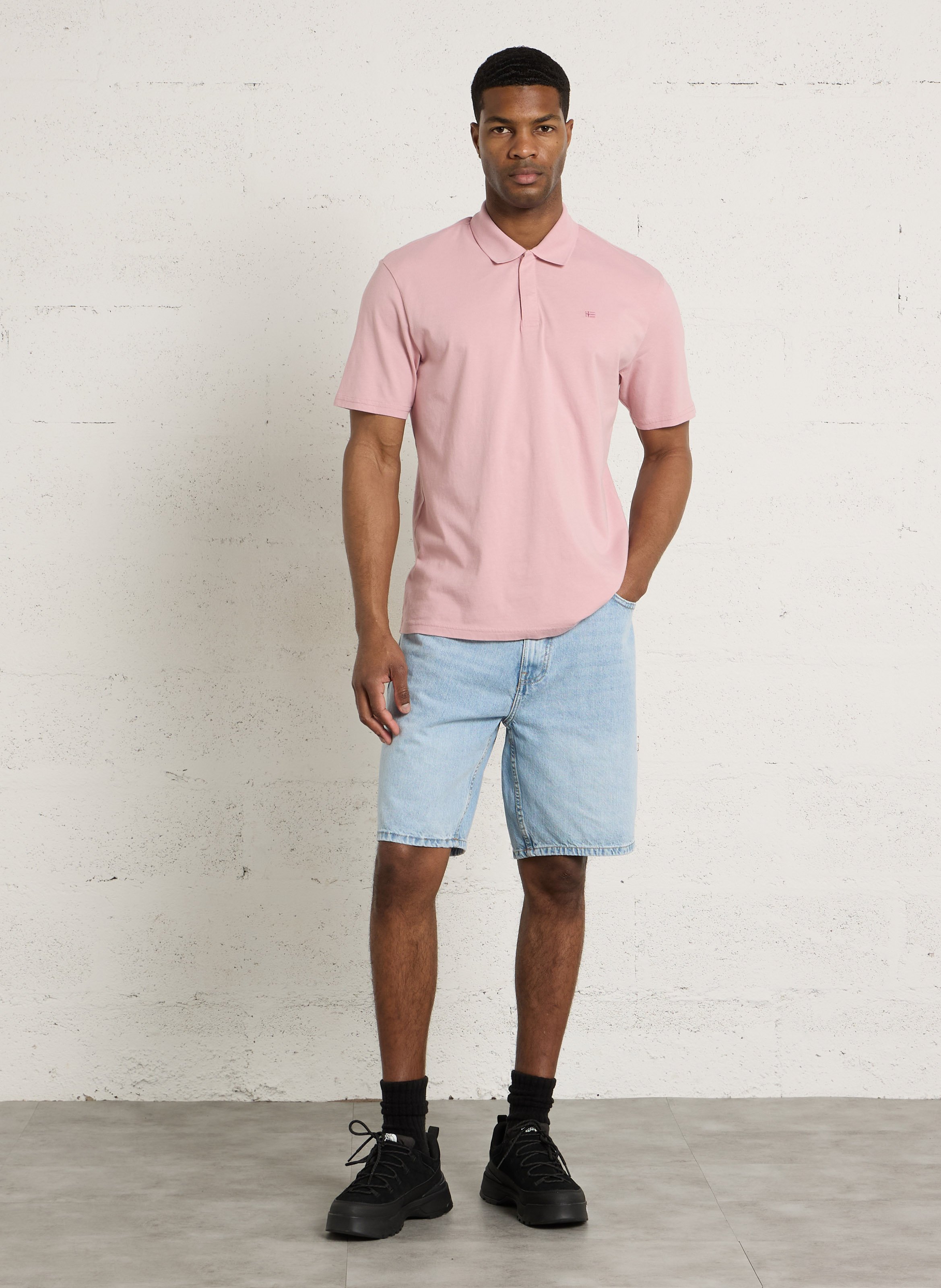 Regular-fit cotton polo shirt NAPAPIJRI Pink