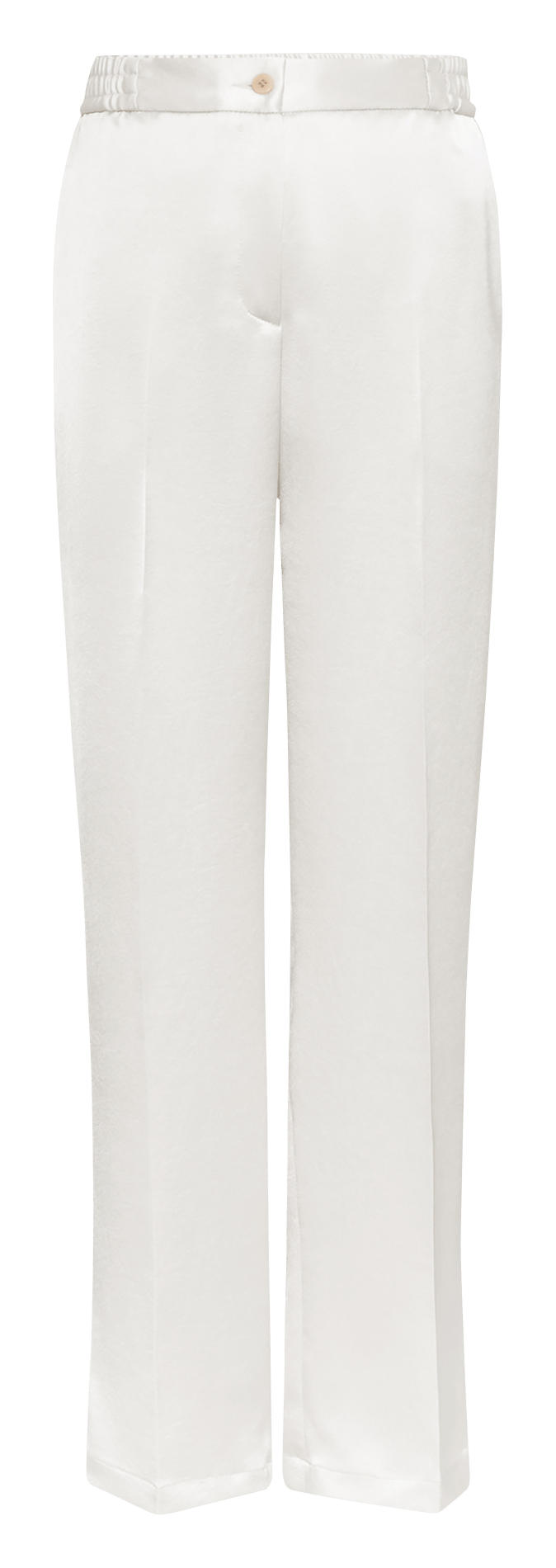 Pantalon droit taille haute en satin uni GERARD DAREL Beige