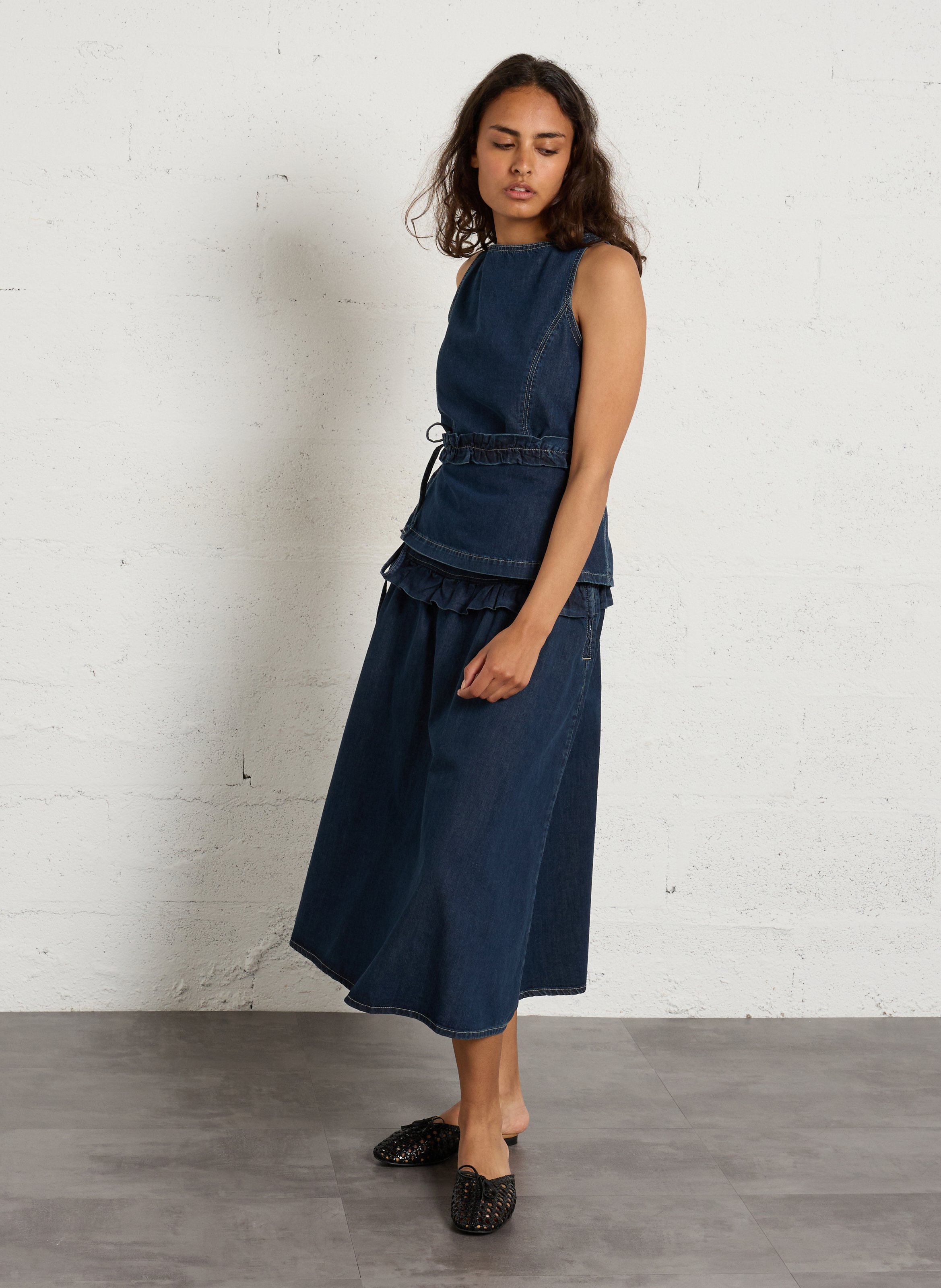 Mules en cuir tressées JB MARTIN Noir