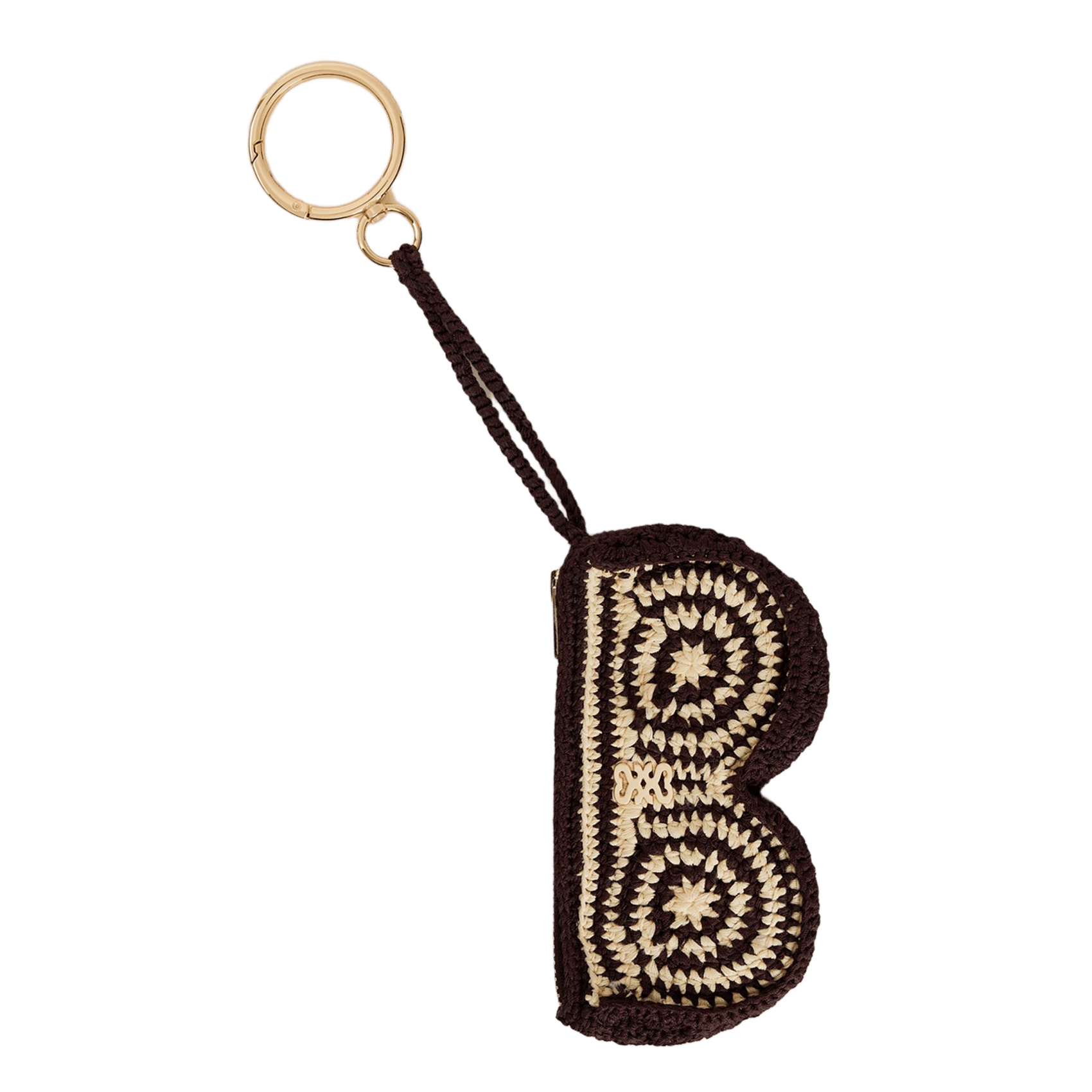 Brillenkoker van gehaakt materiaal SANDRO Beige