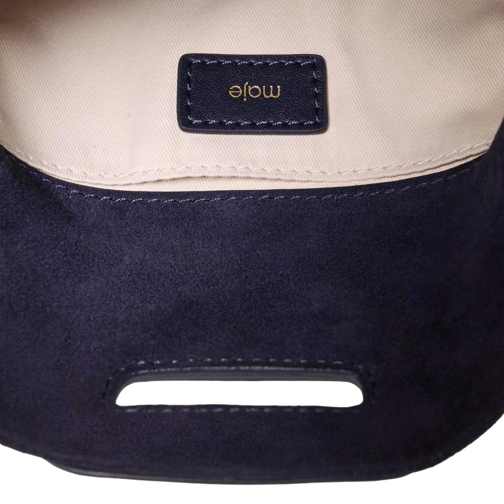 Sac bandoulière en cuir MAJE Bleu