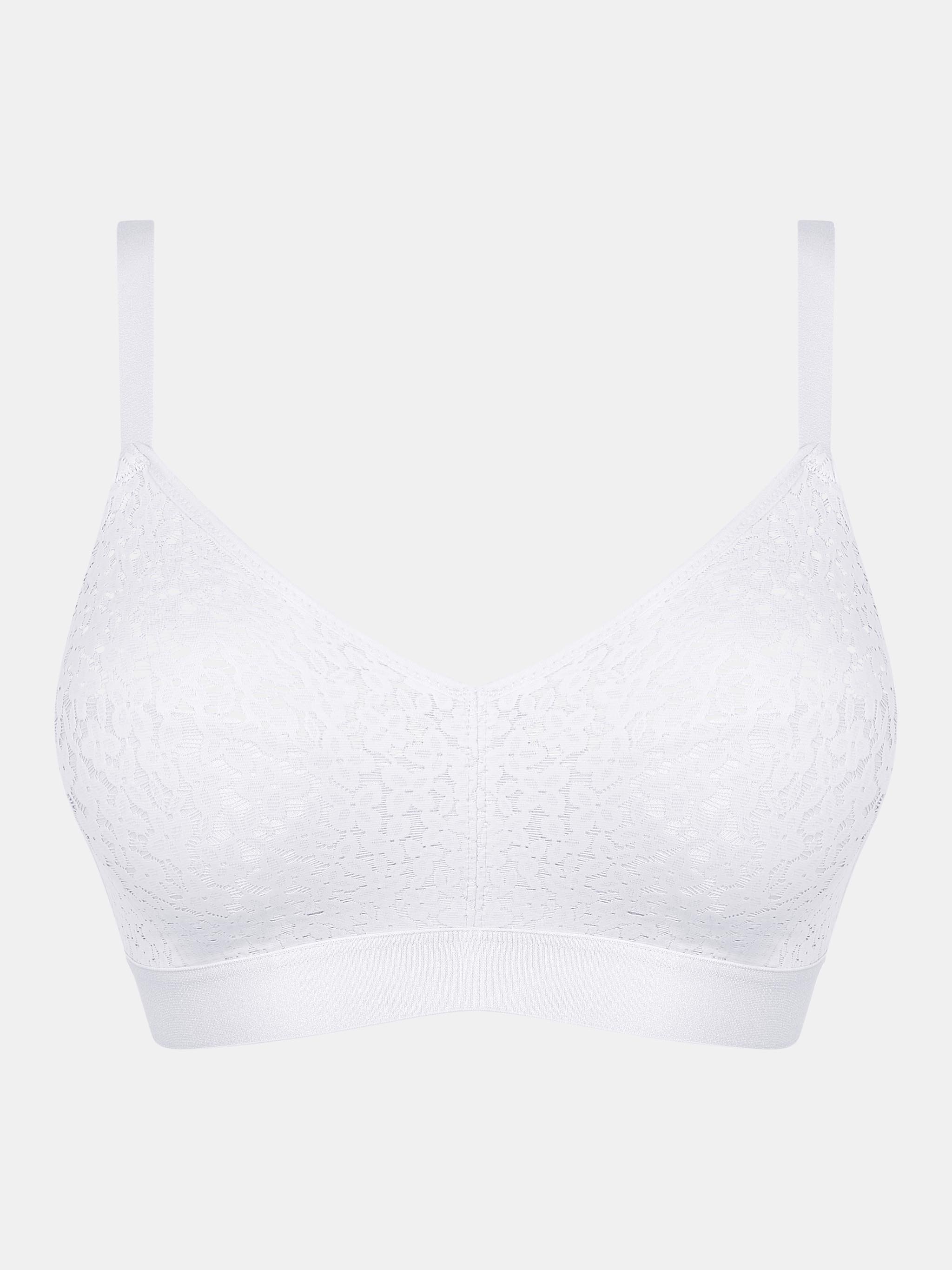 Non-wired support bra with cups CHANTELLE White