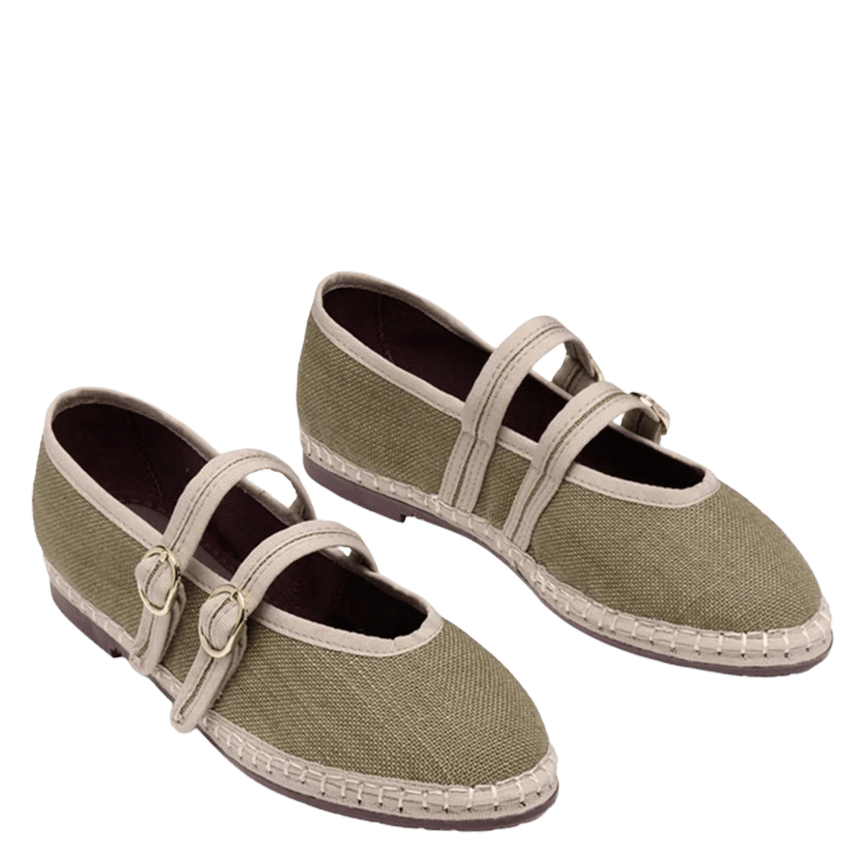 Ballerines en coton FLABELUS Vert