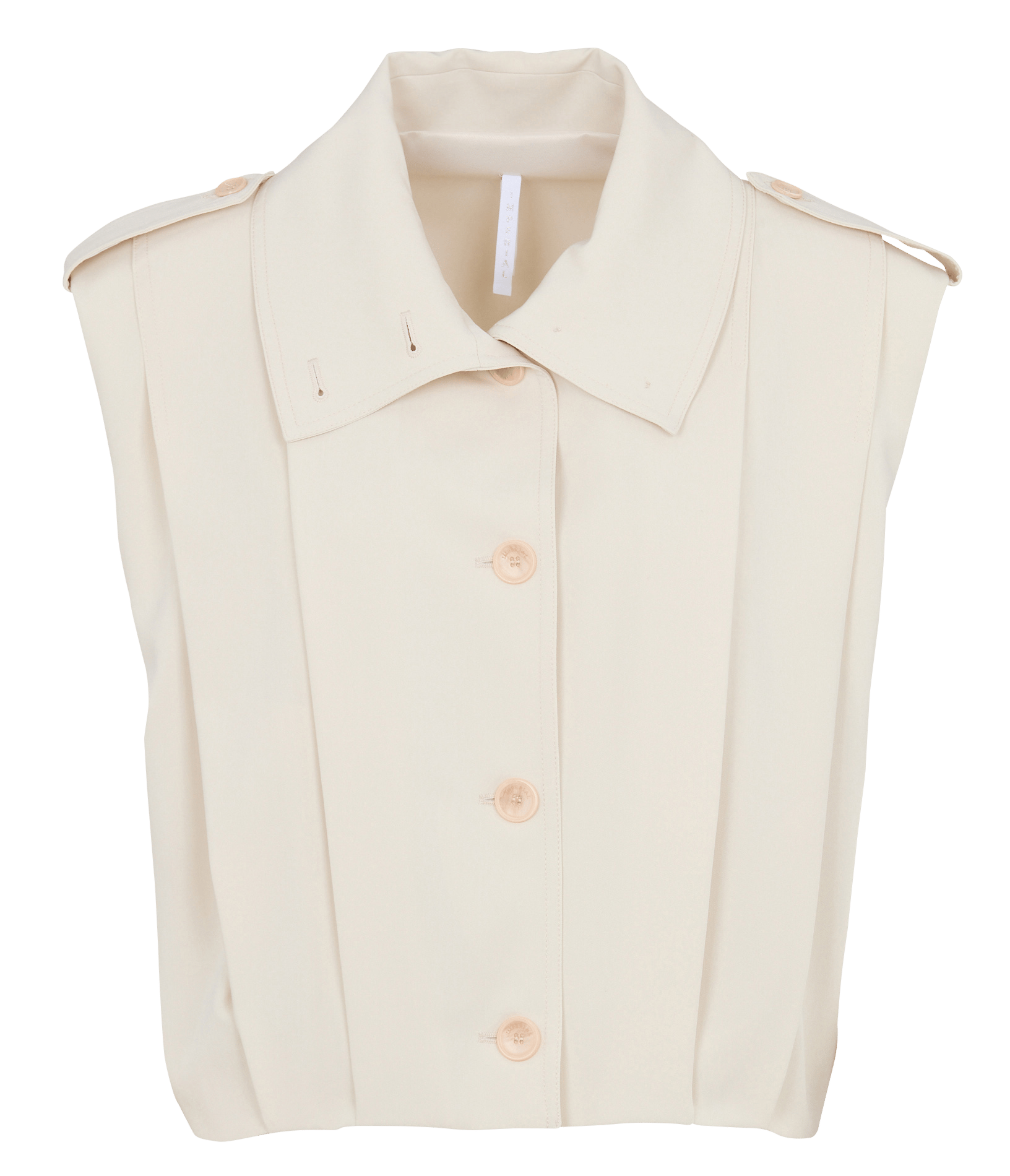 Ruim mouwloos vest IMPERIAL Beige