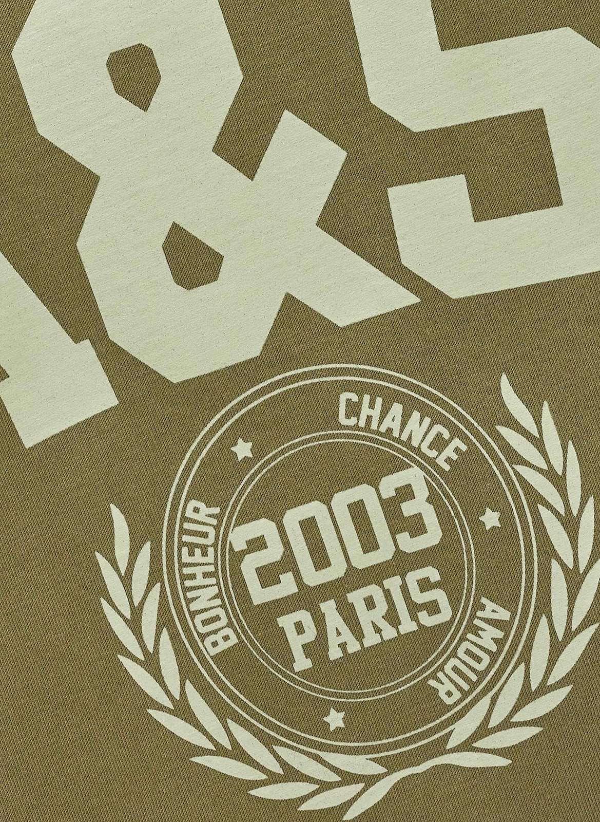 Tee-shirt imprimé manches courtes en coton BA&SH Kaki