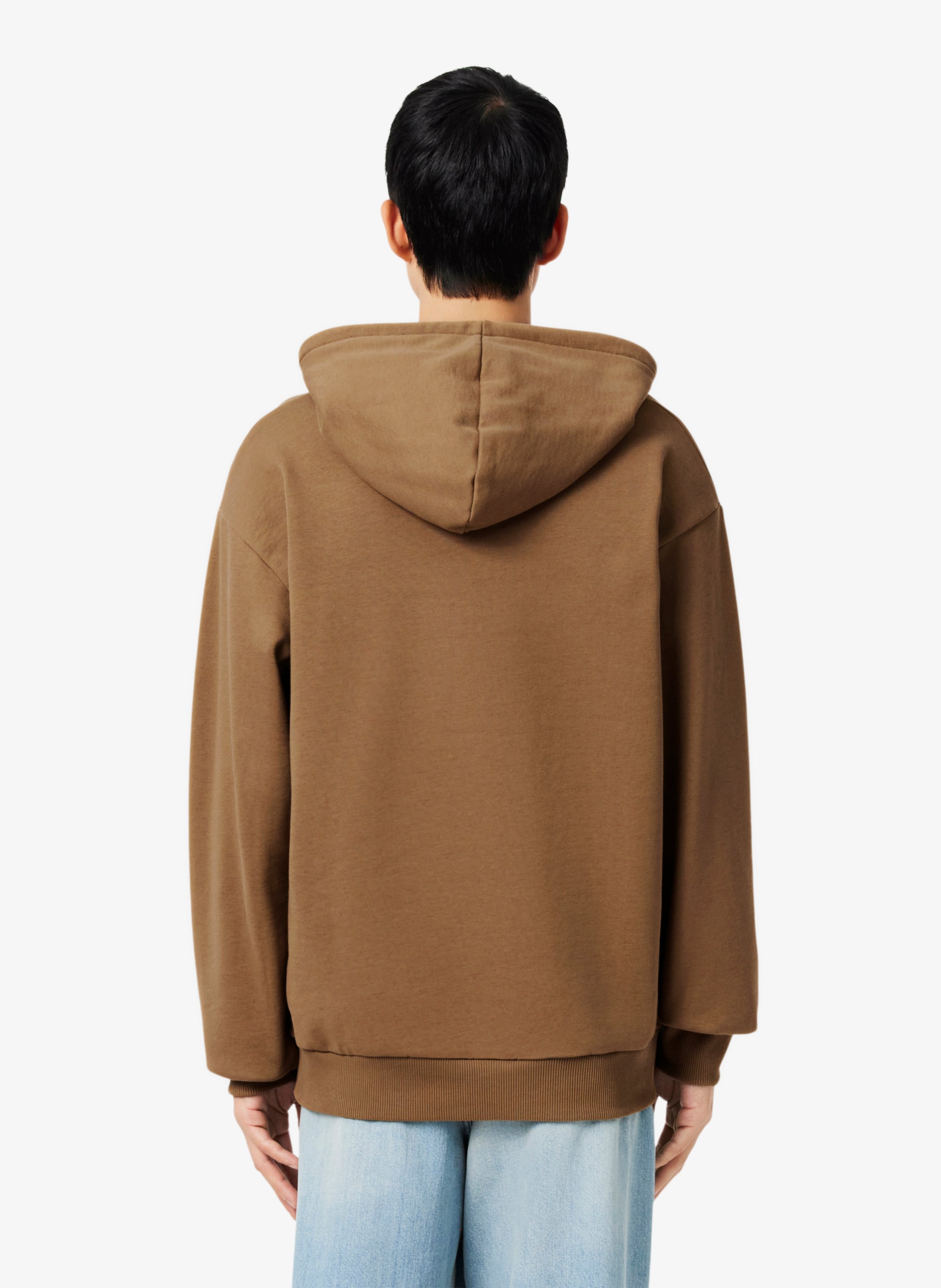 Cotton-blend hoodie LACOSTE Brown