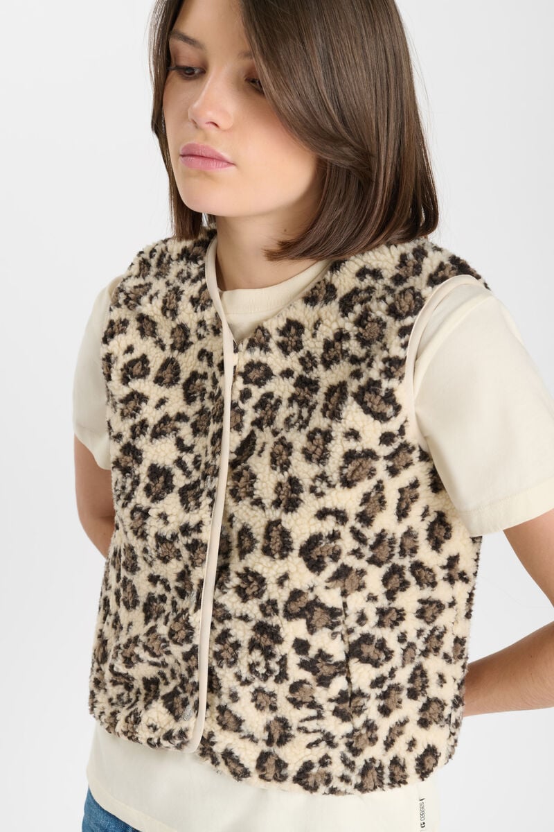 Sleeveless jacket by Sanry LE TEMPS DES CERISES Brown