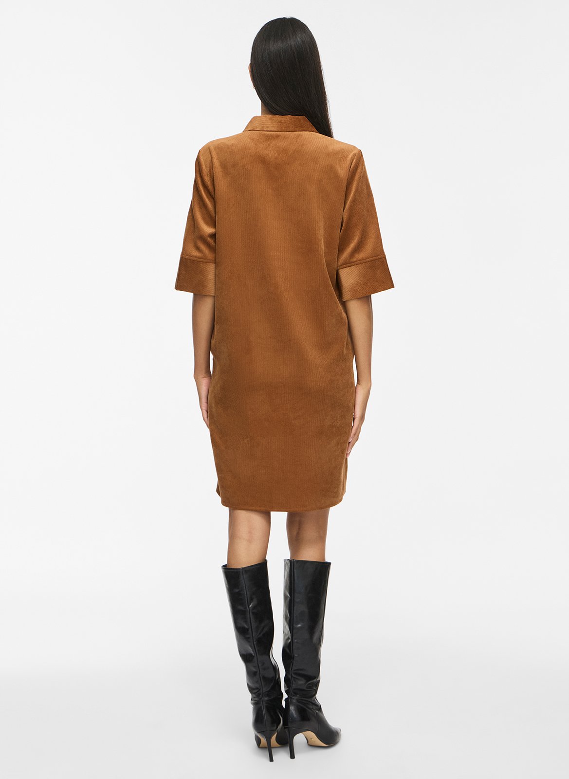 Kurzes Cordkleid VILA Braun