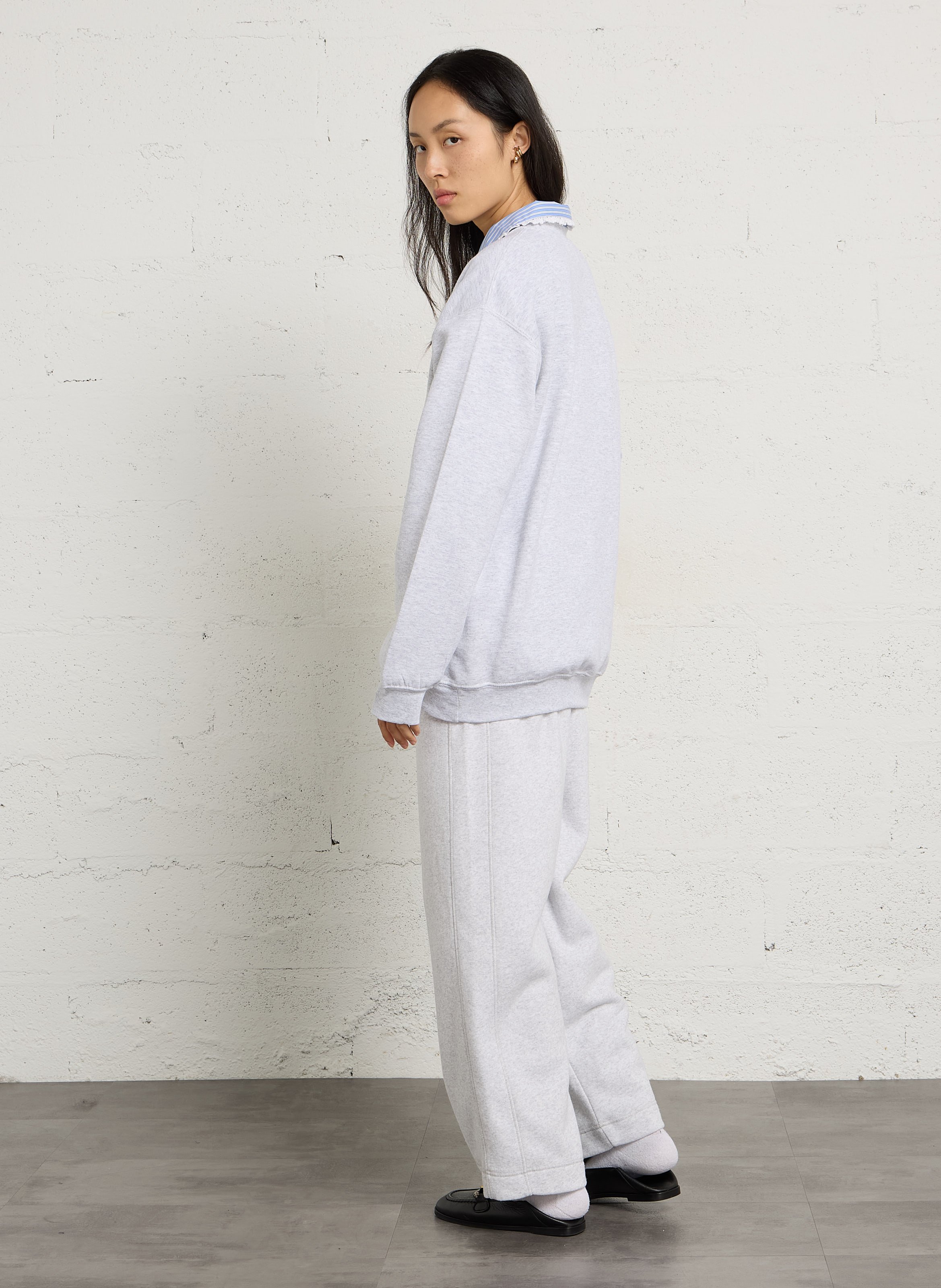 Sweat oversize en coton mélangé NEWTONE Gris