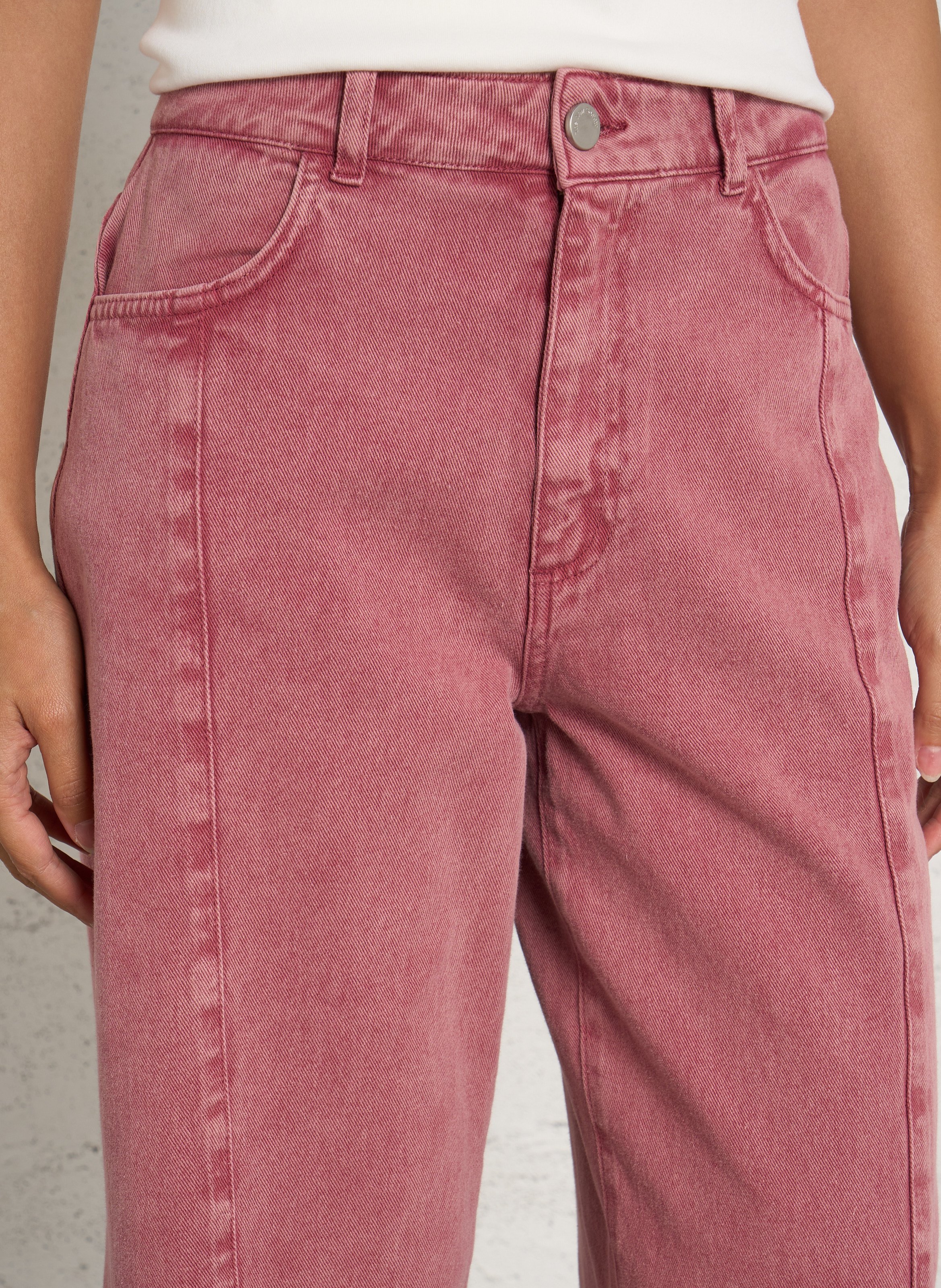 Jean large en coton THE NEW SOCIETY Rouge