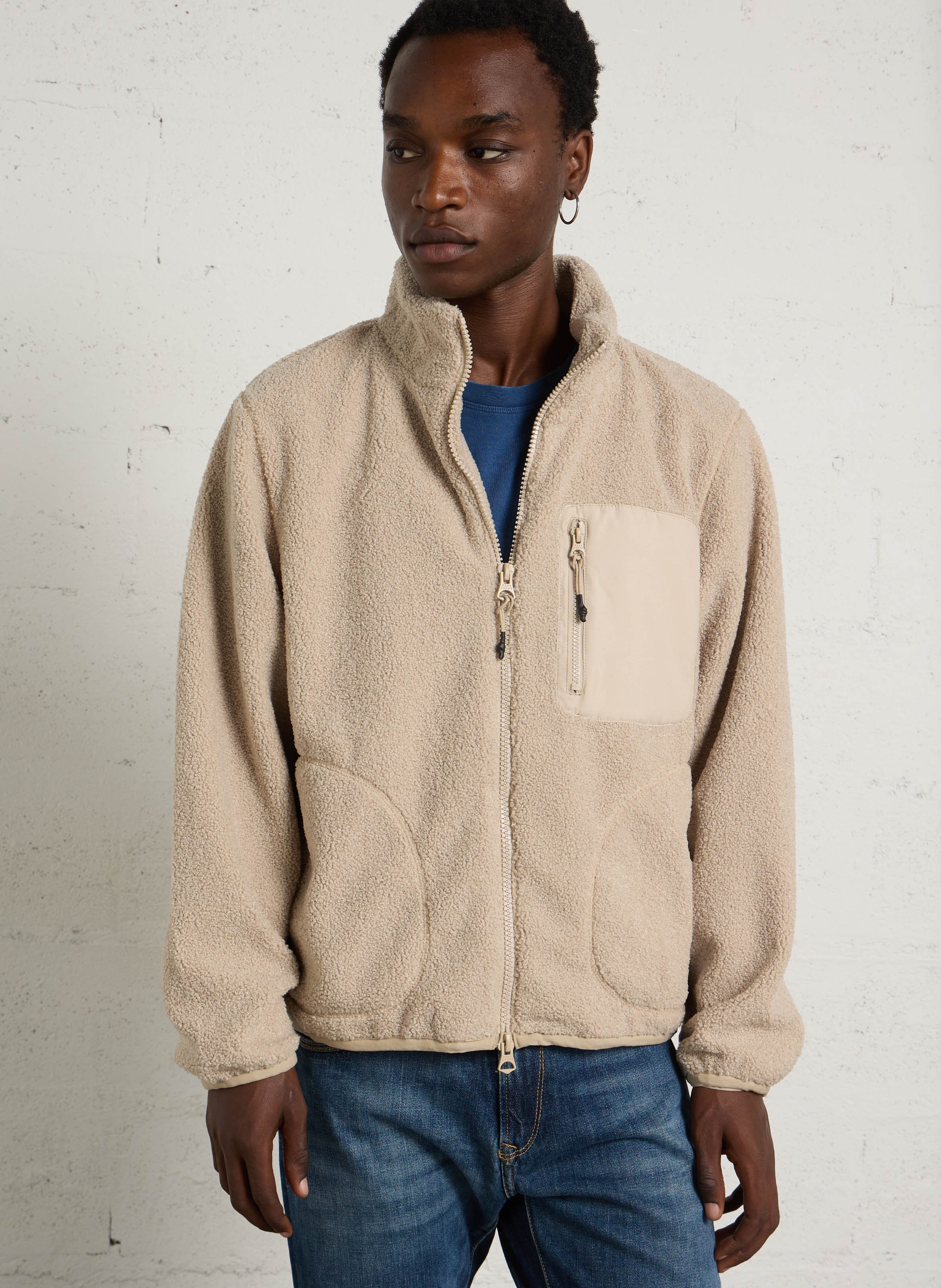 Oversized jasje met opstaande kraag PEPE JEANS Beige