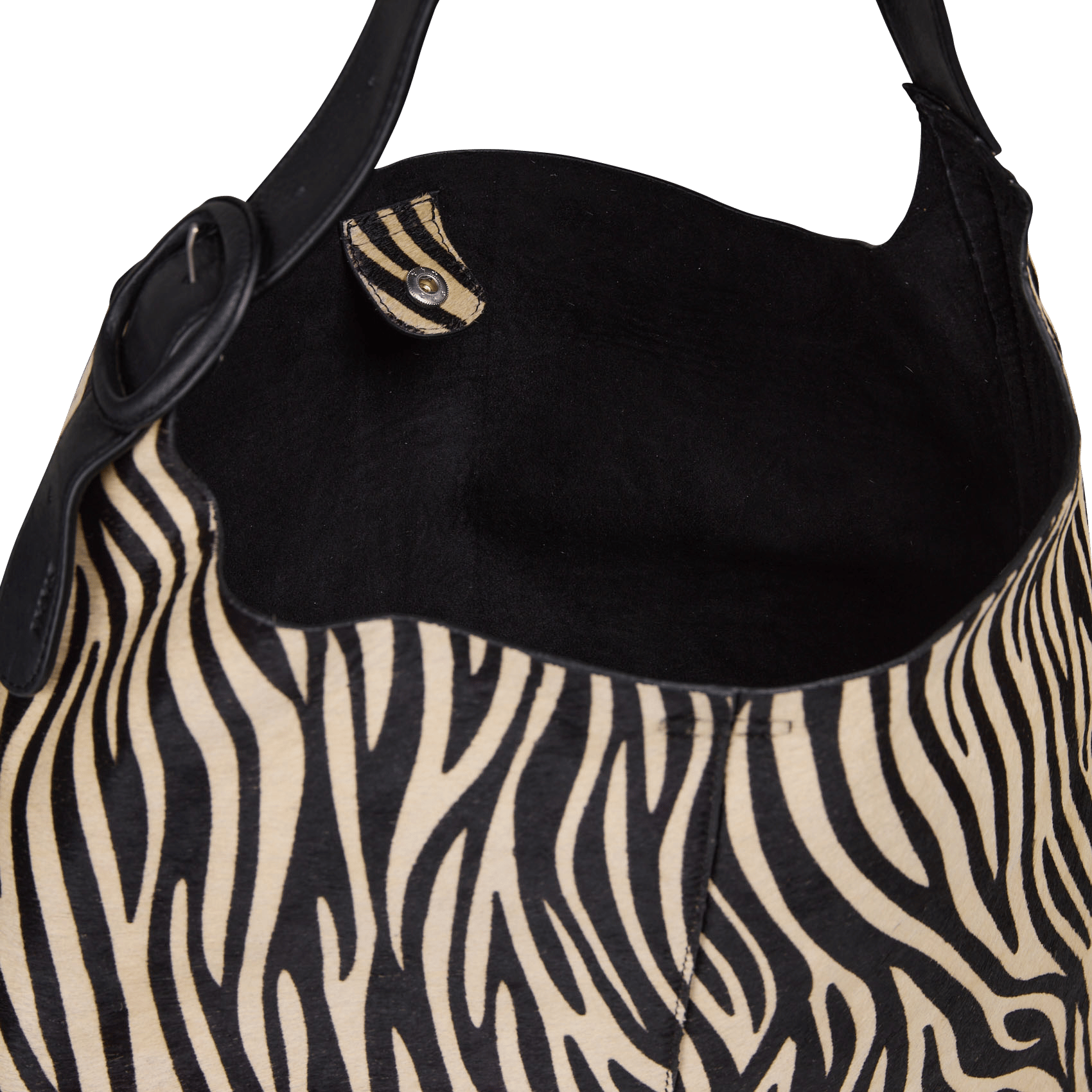 Animal-print leather tote bag IKKS Black