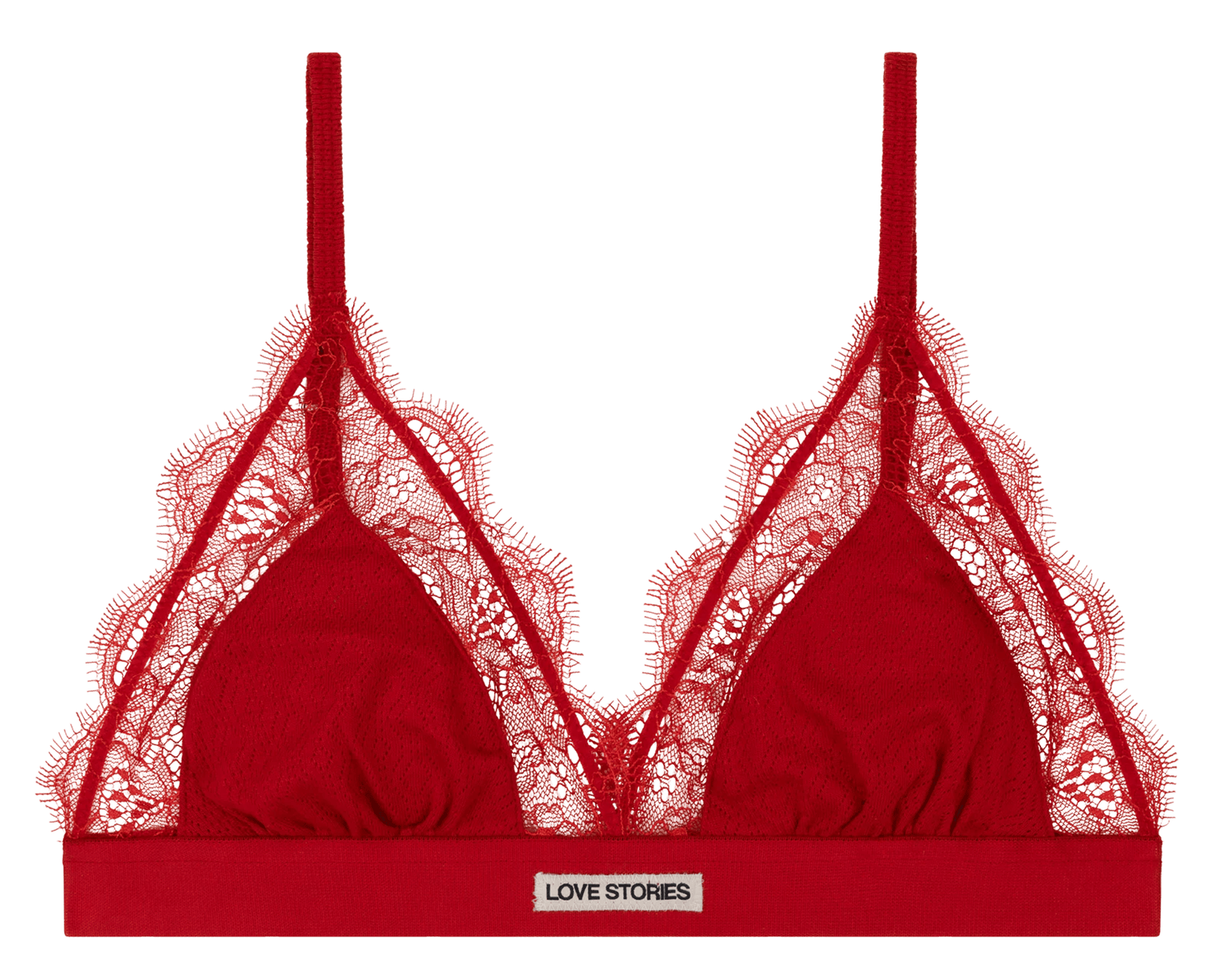 Soutien-gorge triangle à pois LOVE STORIES Rouge