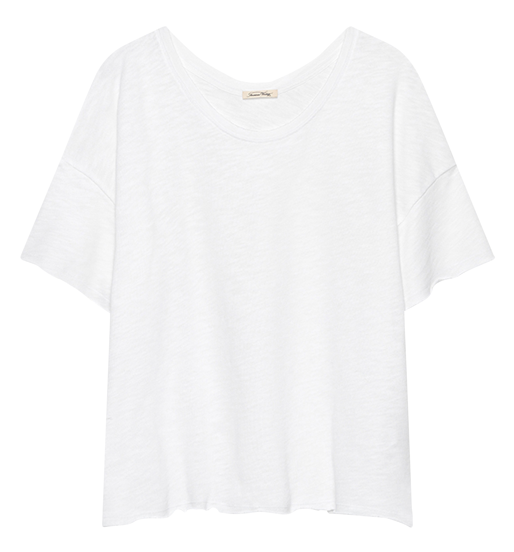 Tee-shirt col rond loose en coton AMERICAN VINTAGE Blanc