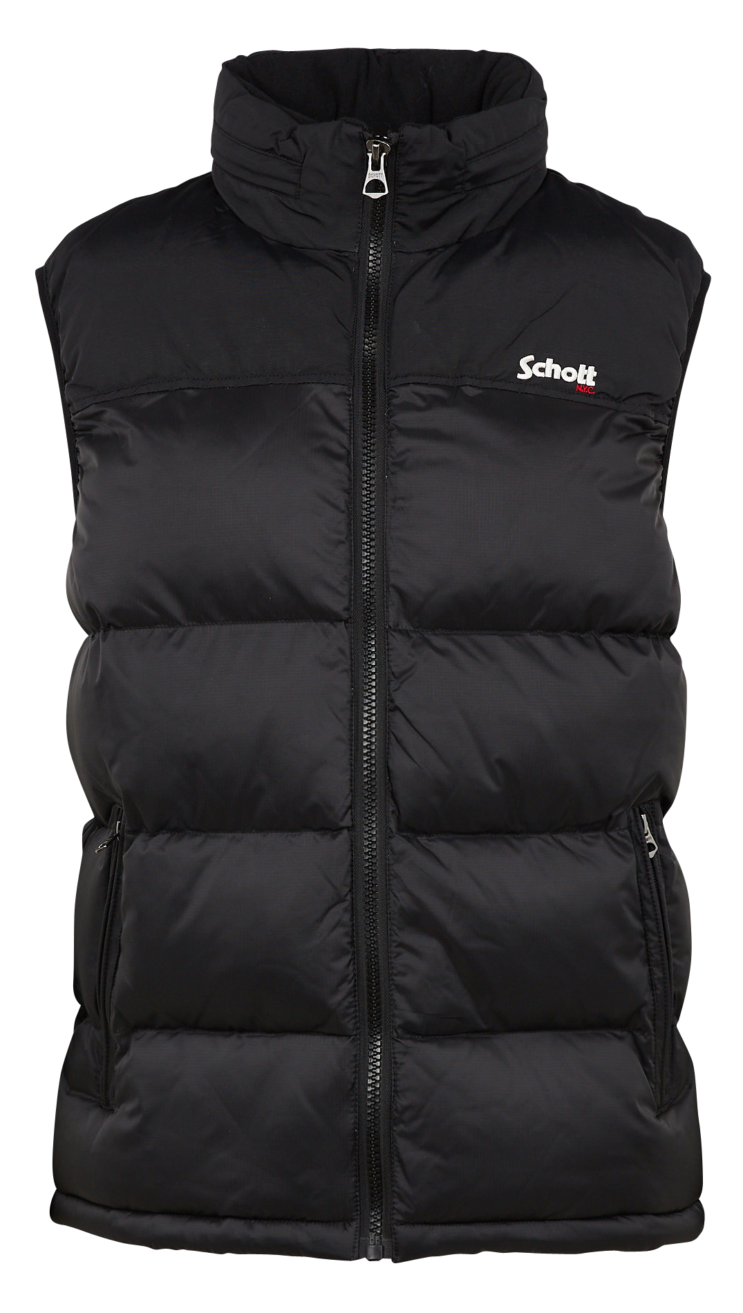 Padded zip-up vest SCHOTT Black